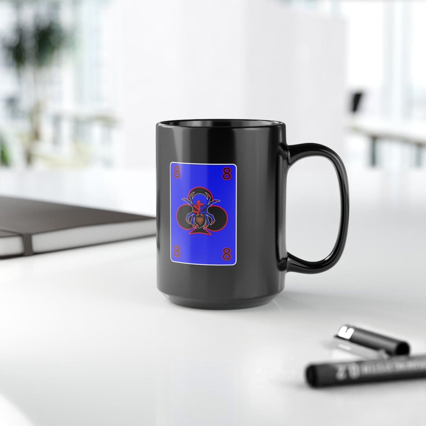 Spiderman8888 Club8888 Card Black Mug, 15oz