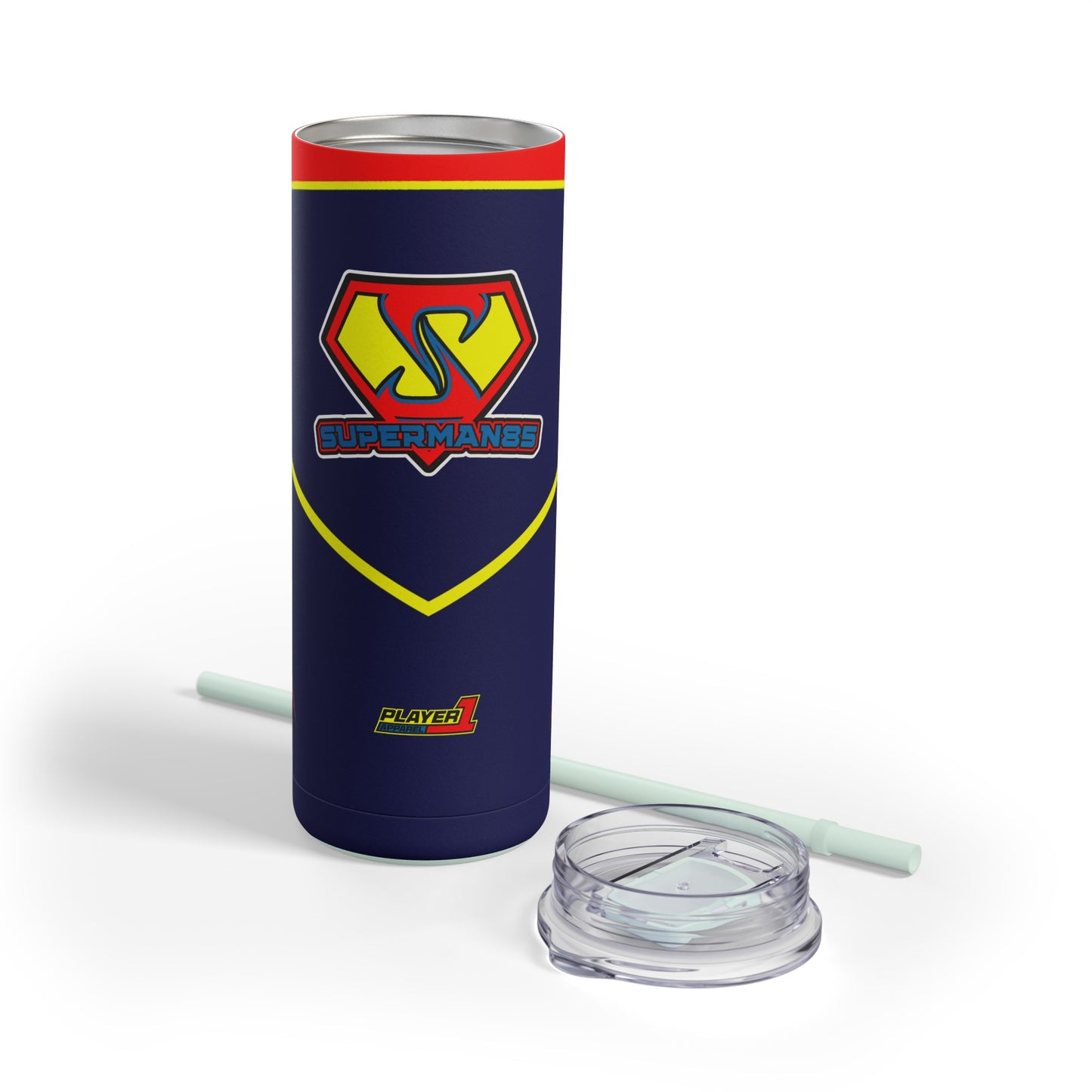 Superman85 Skinny Matte Tumbler, 20oz