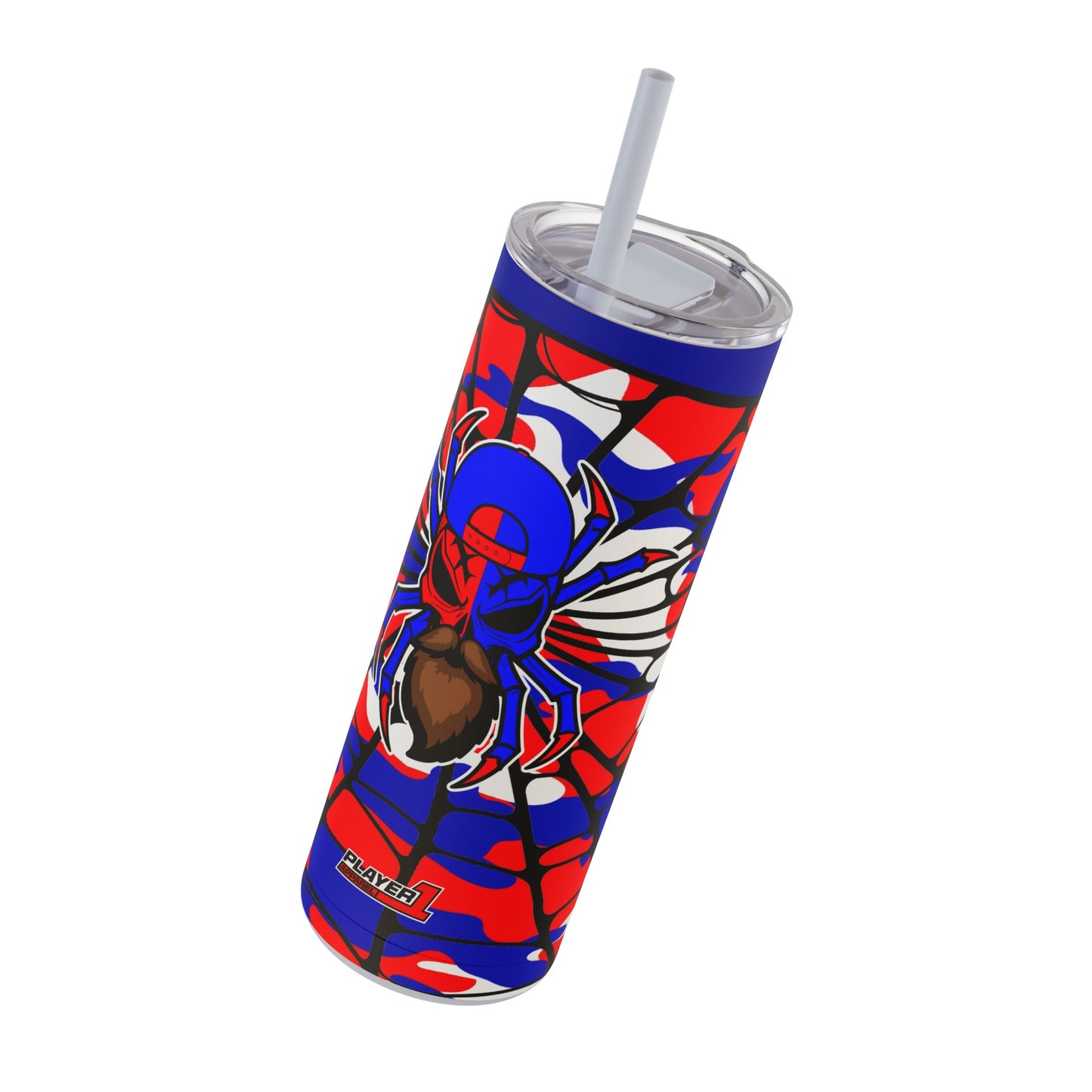 Spiderman8888 Skinny Matte Tumbler, 20oz