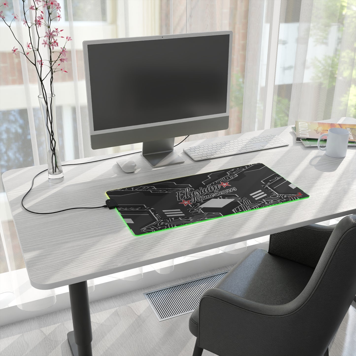 Elysium Game Servers LED Gaming Mouse Pad