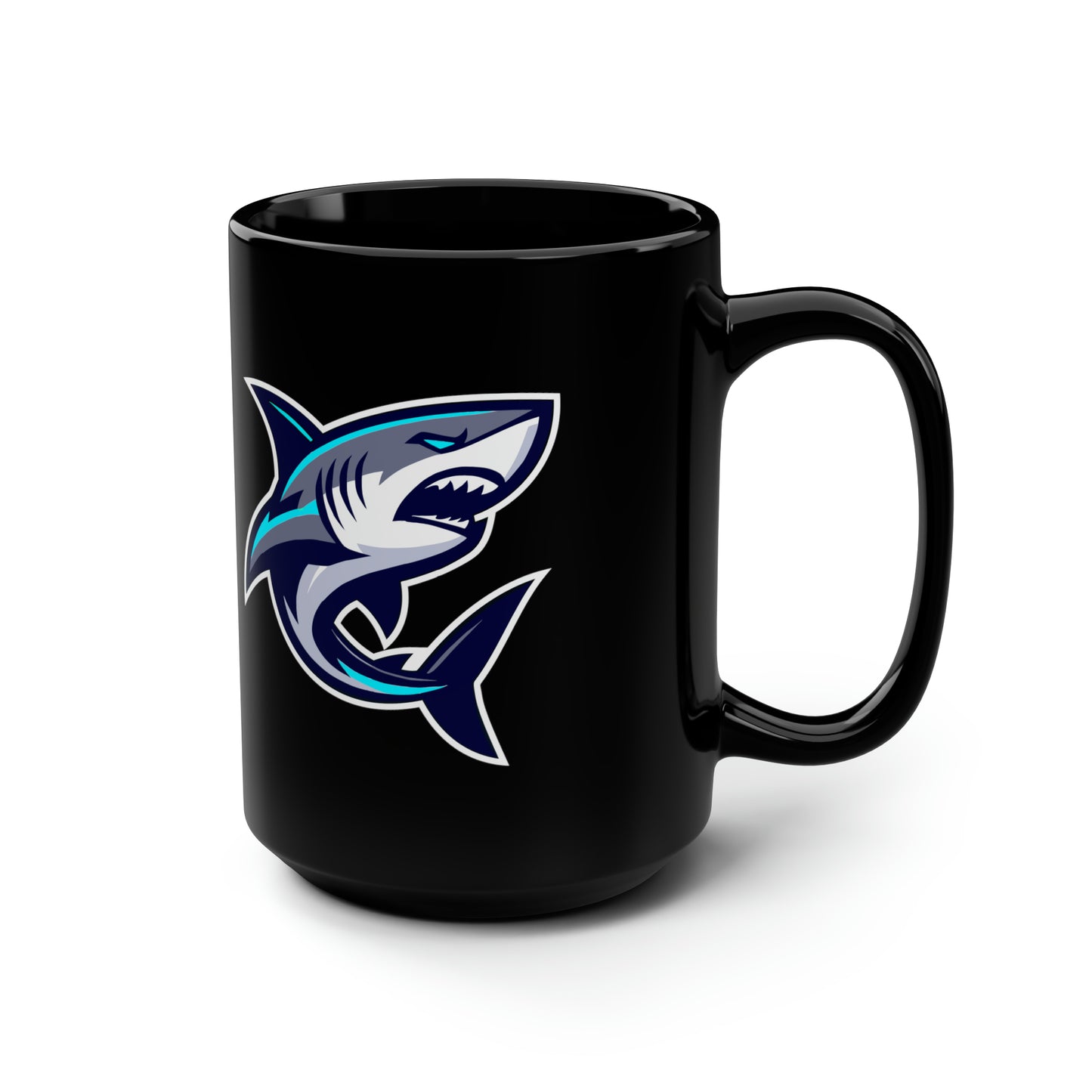 Casual Shark Classic Black Mug, 15oz