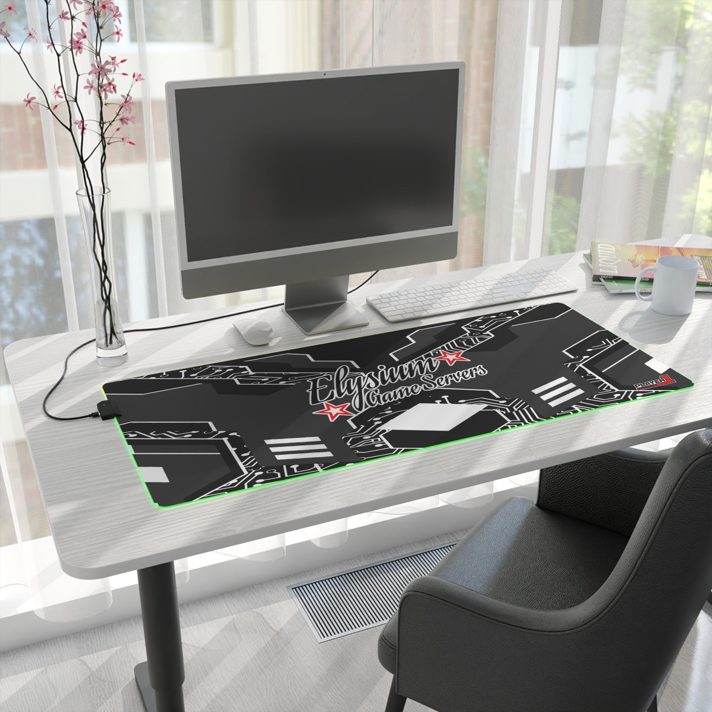 Elysium Game Servers LED Gaming Mouse Pad