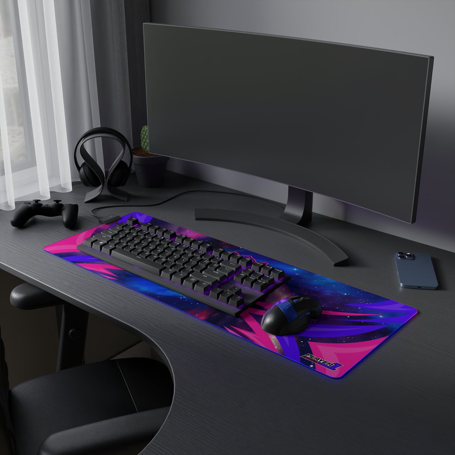 BadWolfRose LED Gaming Mouse Pad