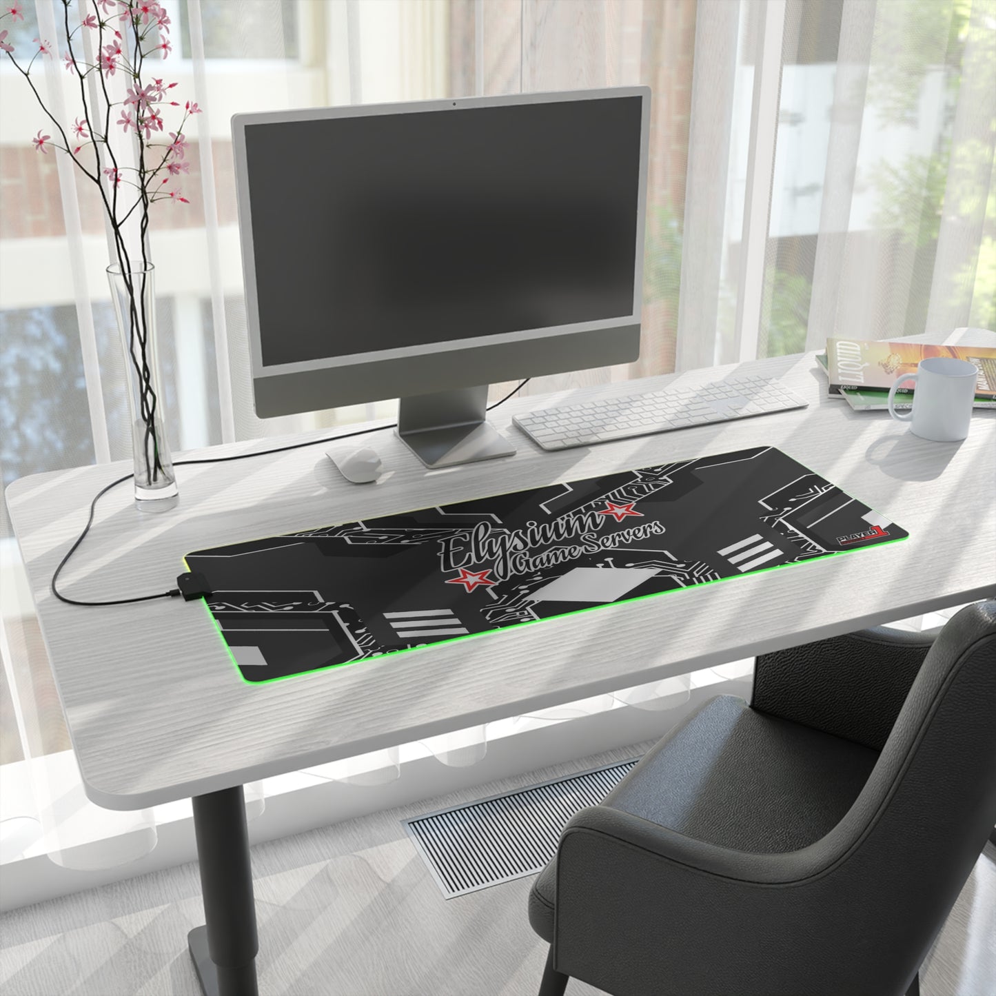 Elysium Game Servers LED Gaming Mouse Pad