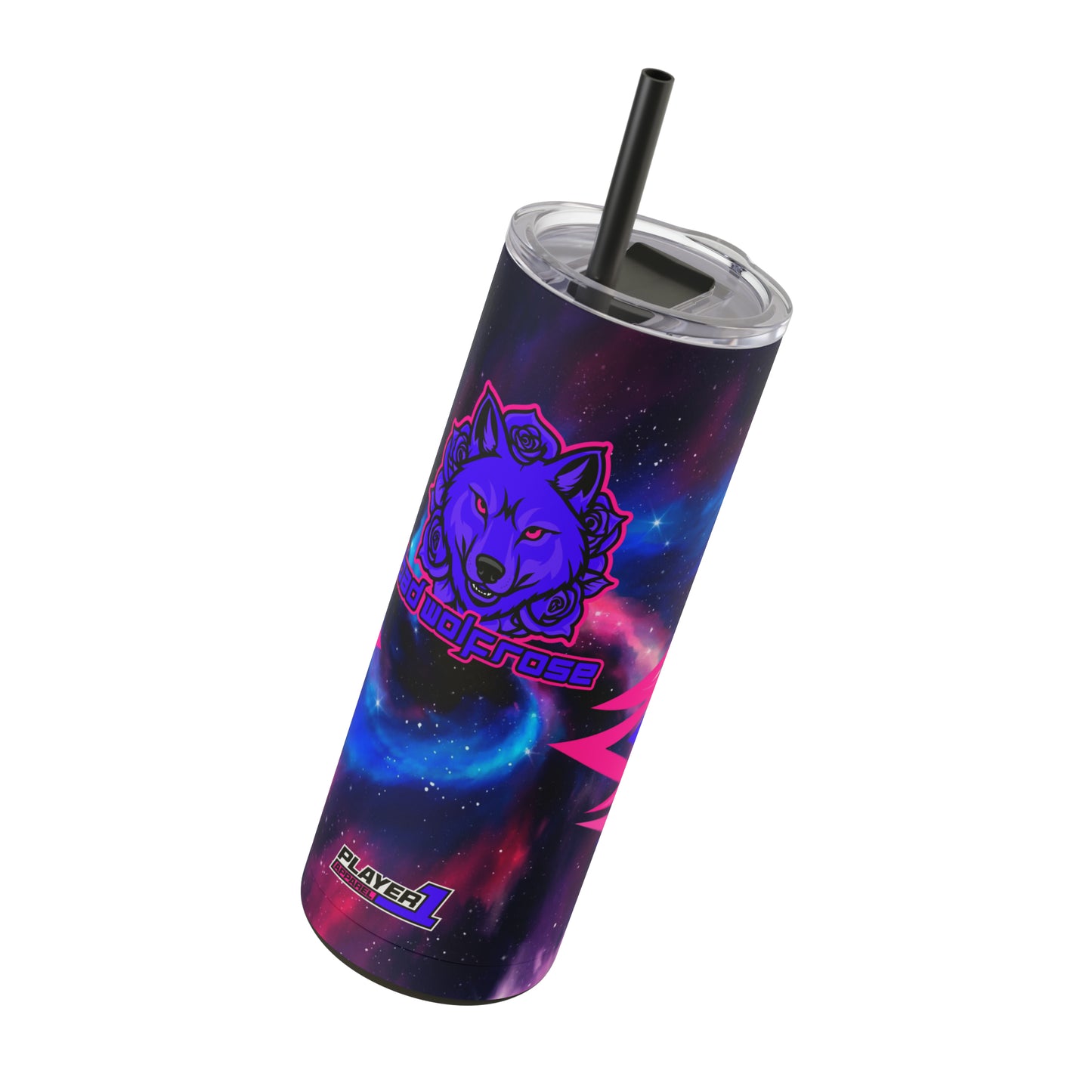 BadWolfRose Skinny Matte Tumbler, 20oz
