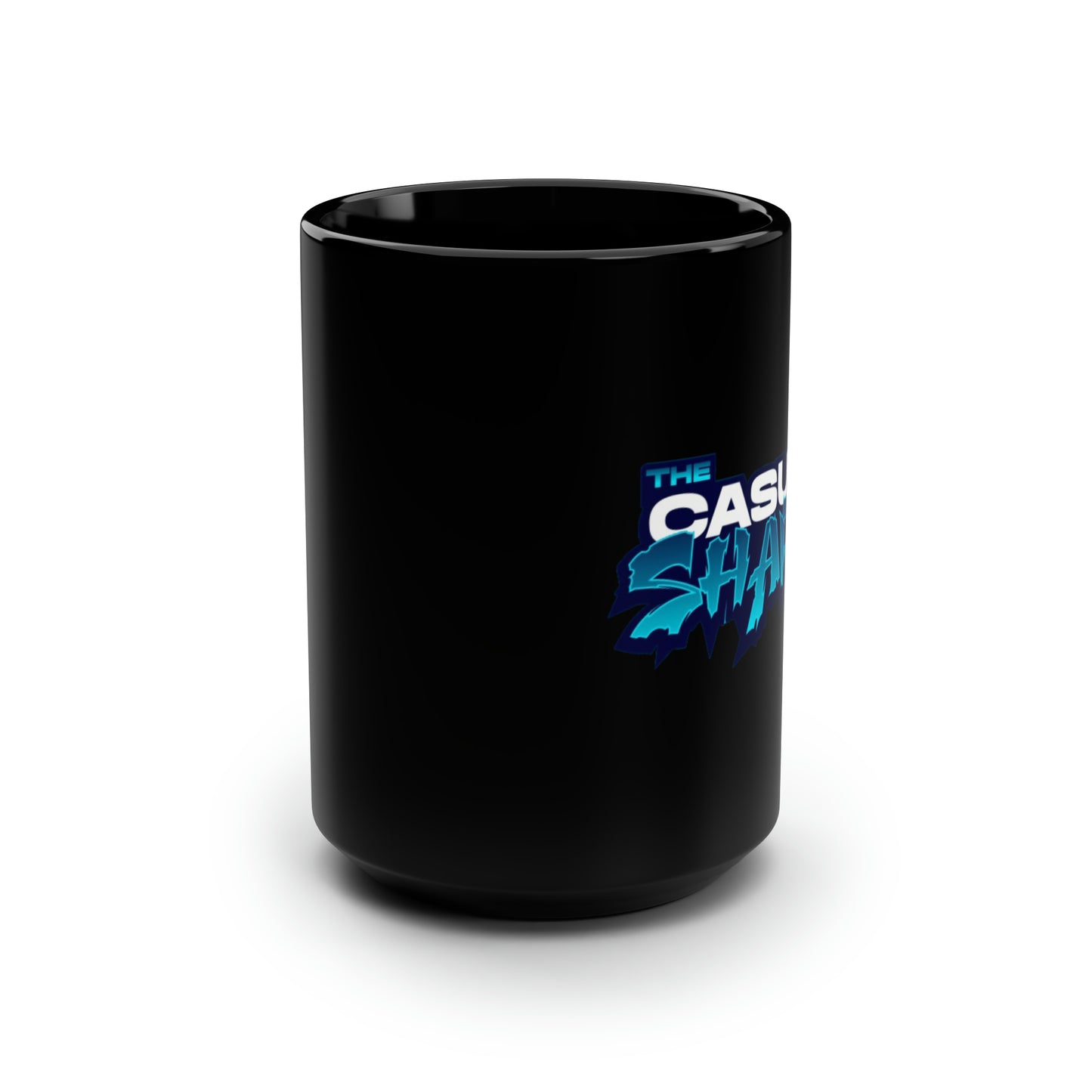 Casual Shark Black Mug, 15oz