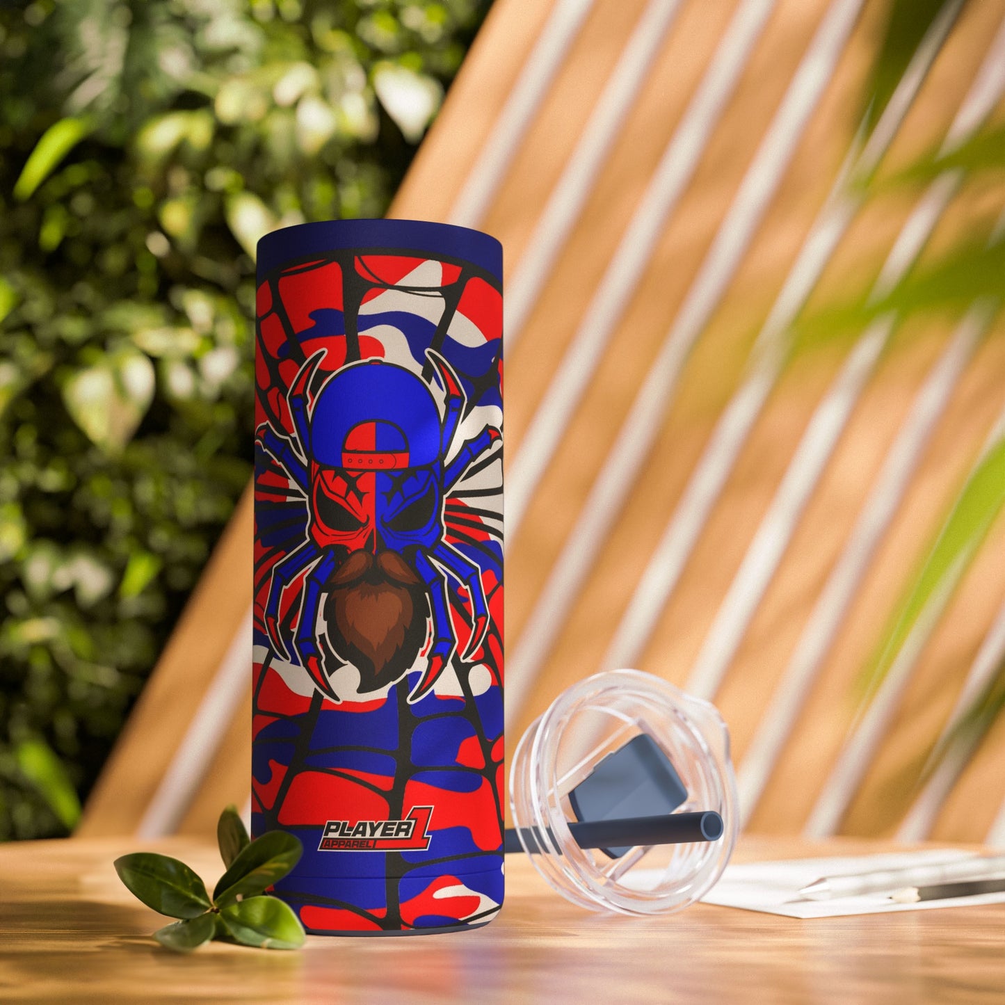 Spiderman8888 Skinny Matte Tumbler, 20oz