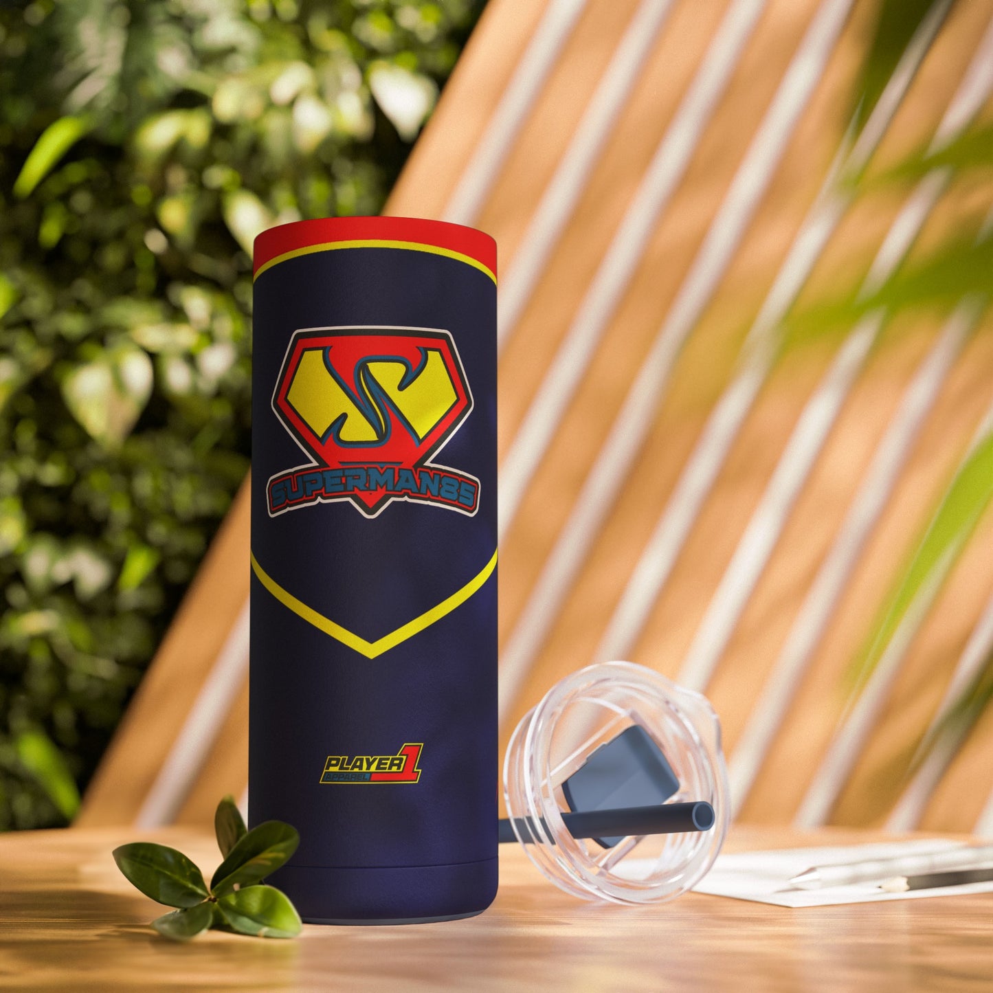 Superman85 Skinny Matte Tumbler, 20oz