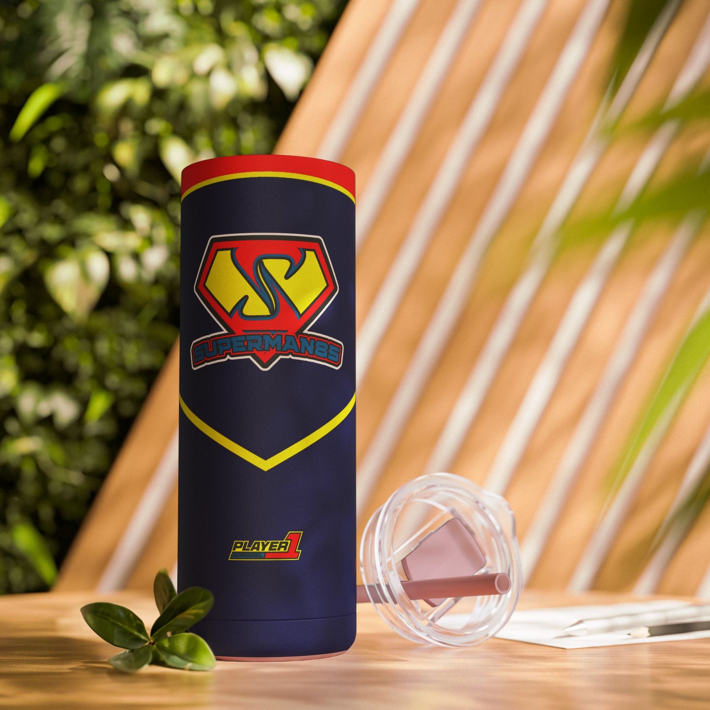 Superman85 Skinny Matte Tumbler, 20oz