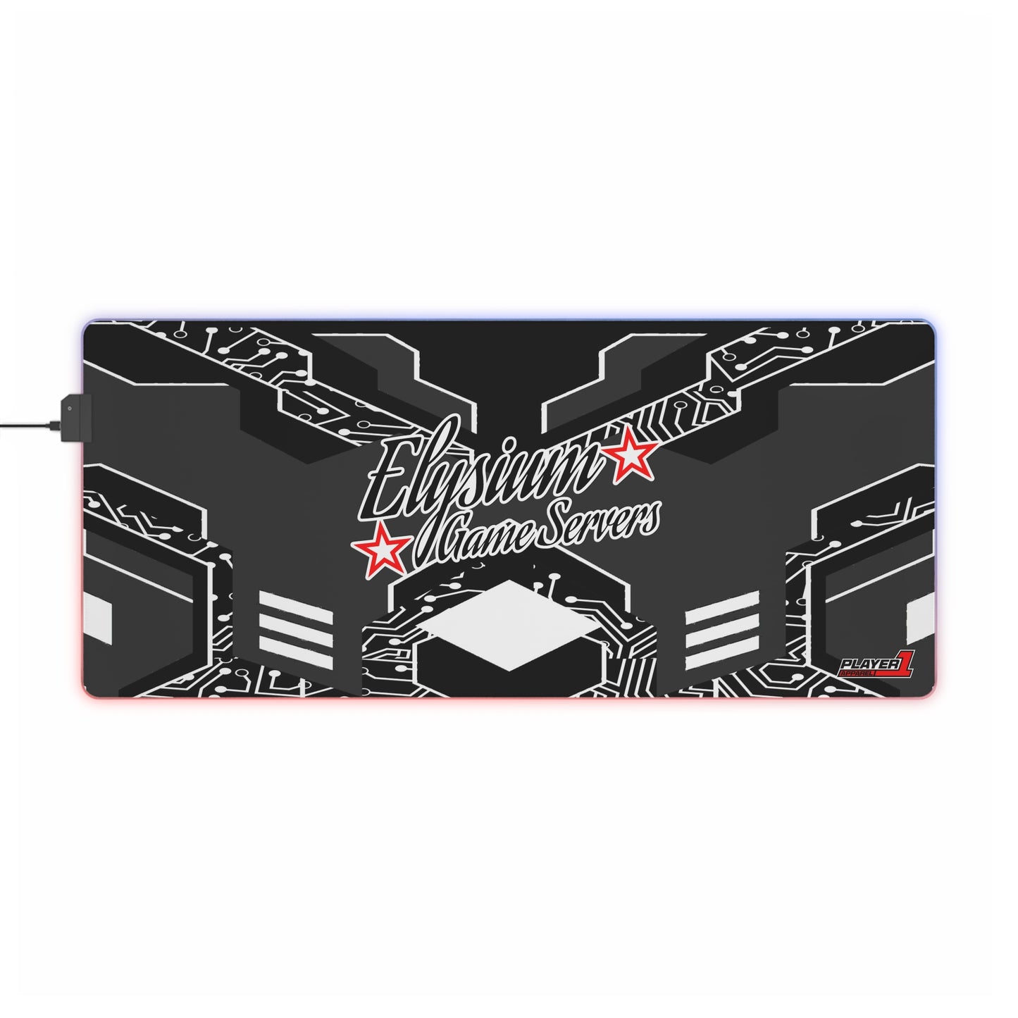 Elysium Game Servers LED Gaming Mouse Pad