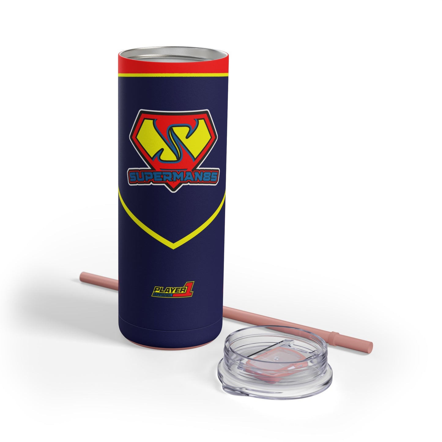 Superman85 Skinny Matte Tumbler, 20oz