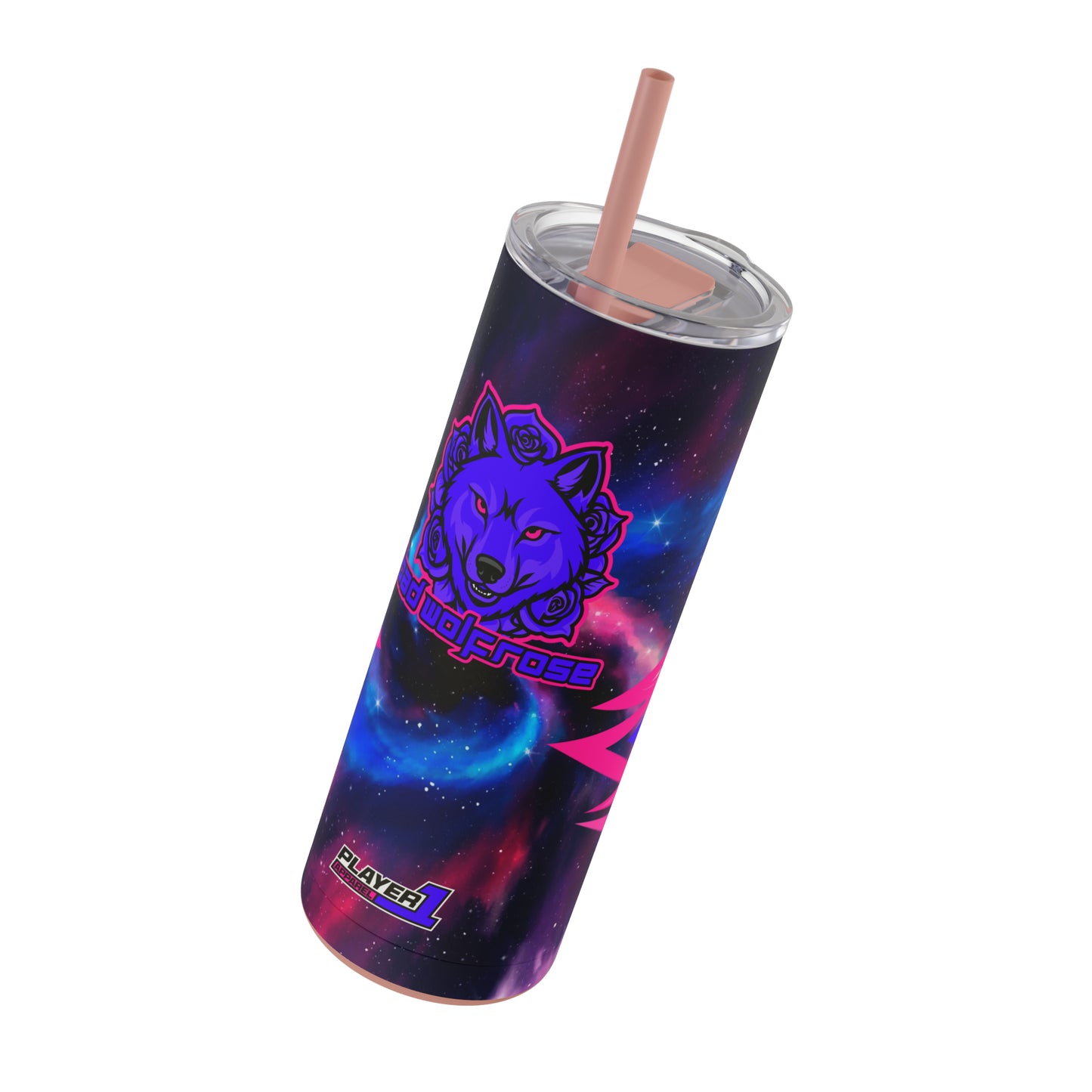 BadWolfRose Skinny Matte Tumbler, 20oz