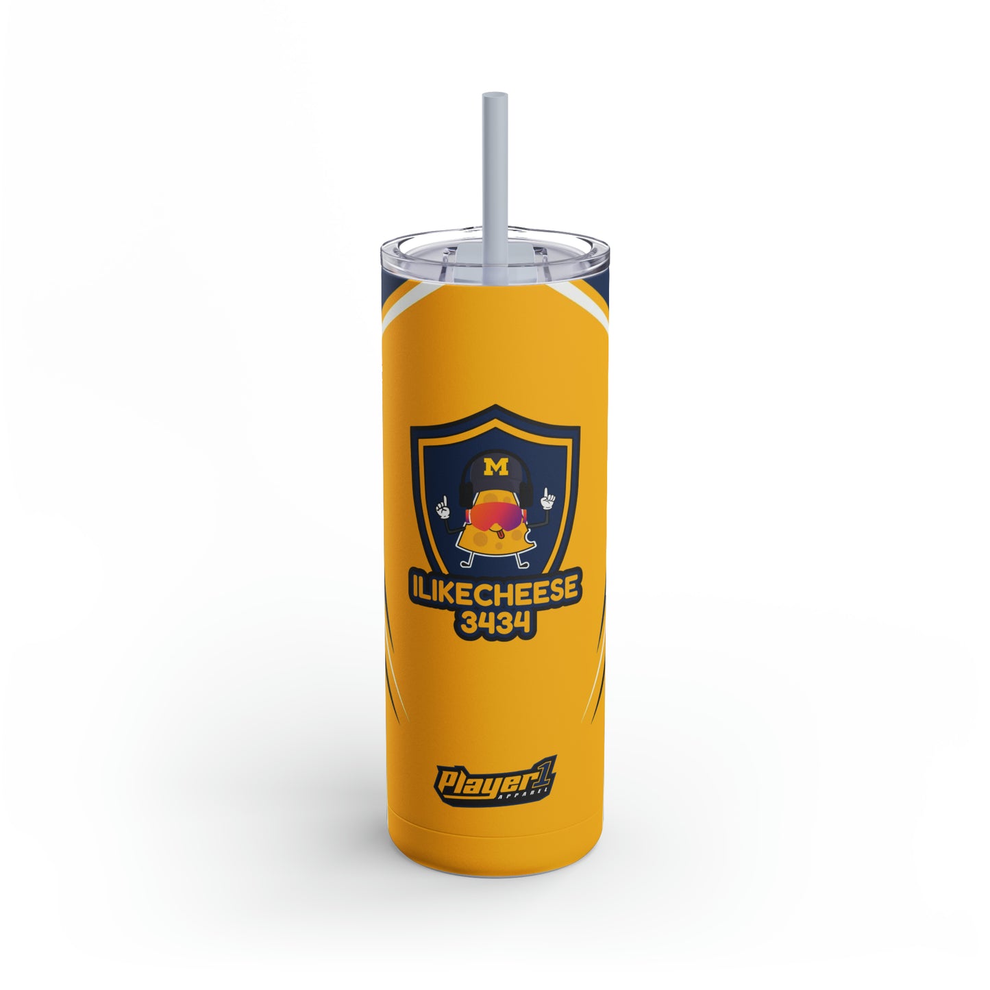 ILikeCheese3434 Skinny Tumbler, 20oz