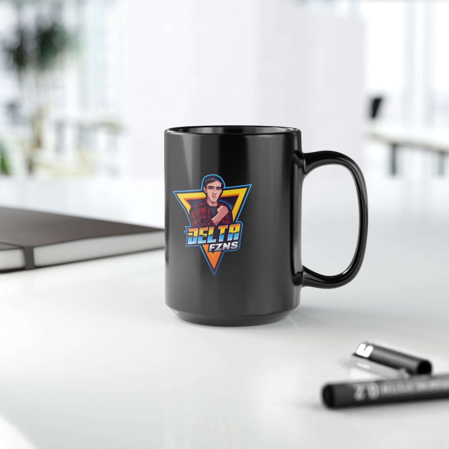 Delta FZNS Black Mug, 15oz