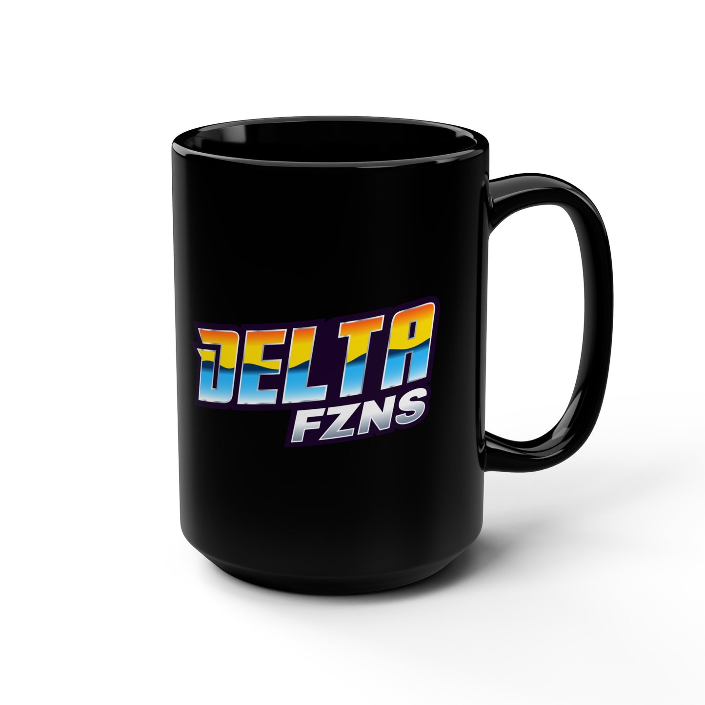 Delta FZNS Black Mug, 15oz