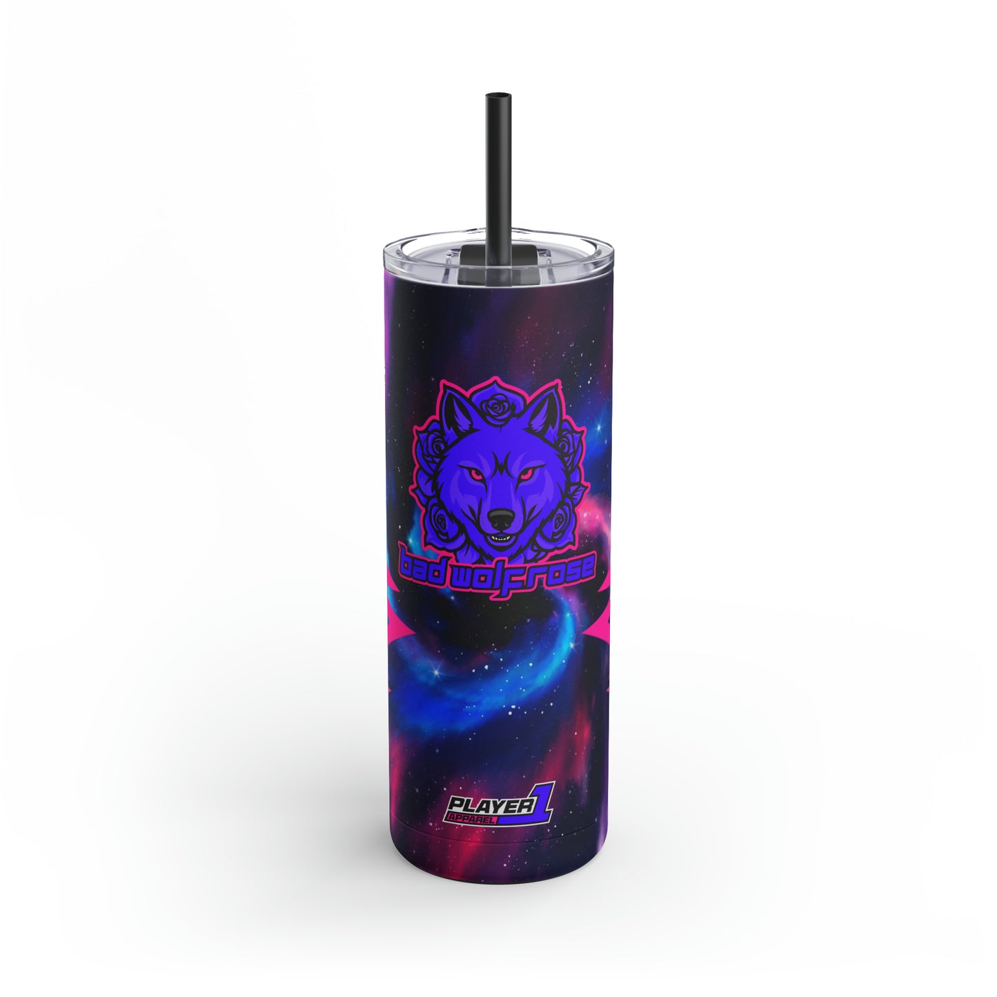 BadWolfRose Skinny Matte Tumbler, 20oz