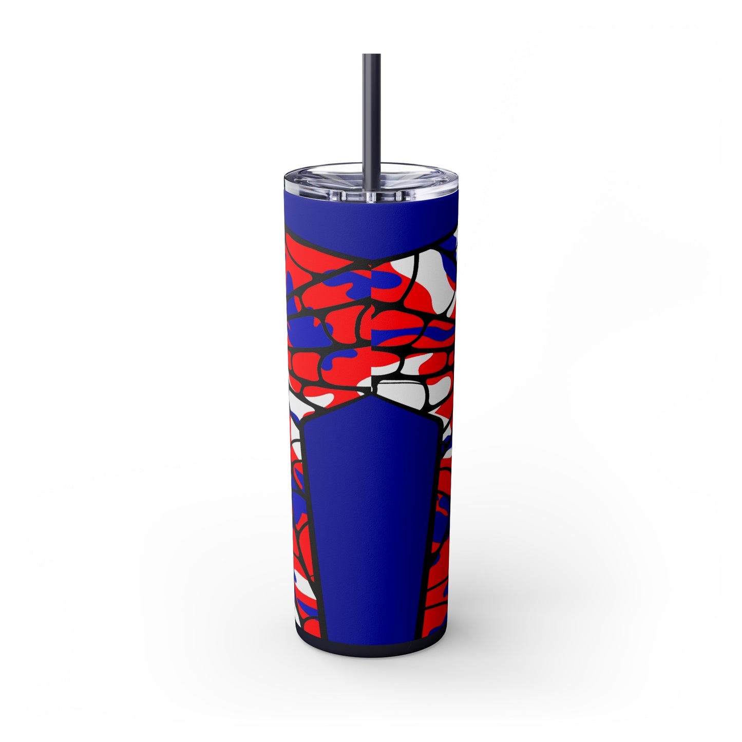 Spiderman8888 Skinny Tumbler with Straw, 20oz