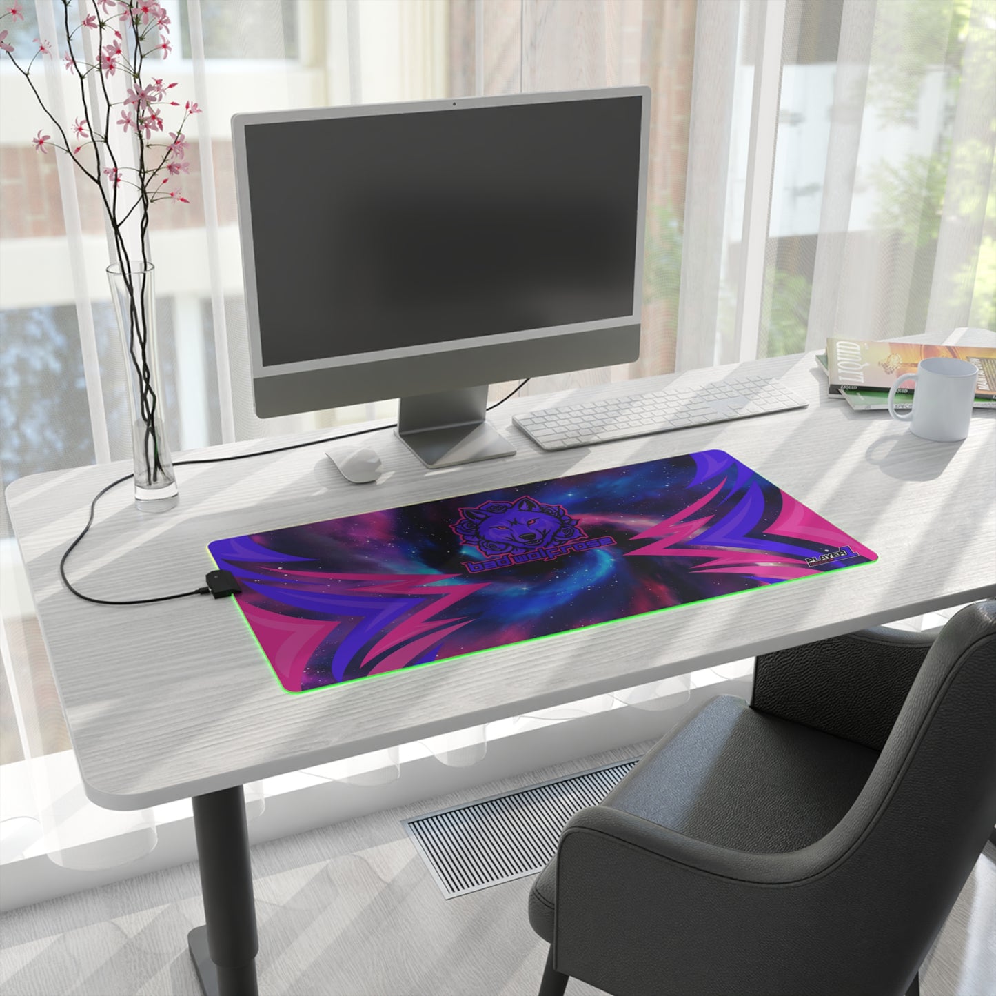 BadWolfRose LED Gaming Mouse Pad