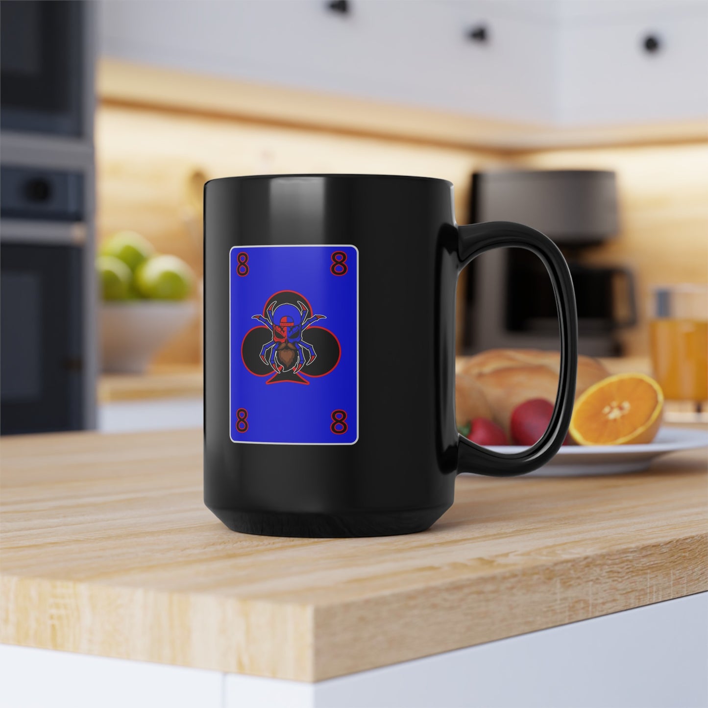 Spiderman8888 Club8888 Card Black Mug, 15oz