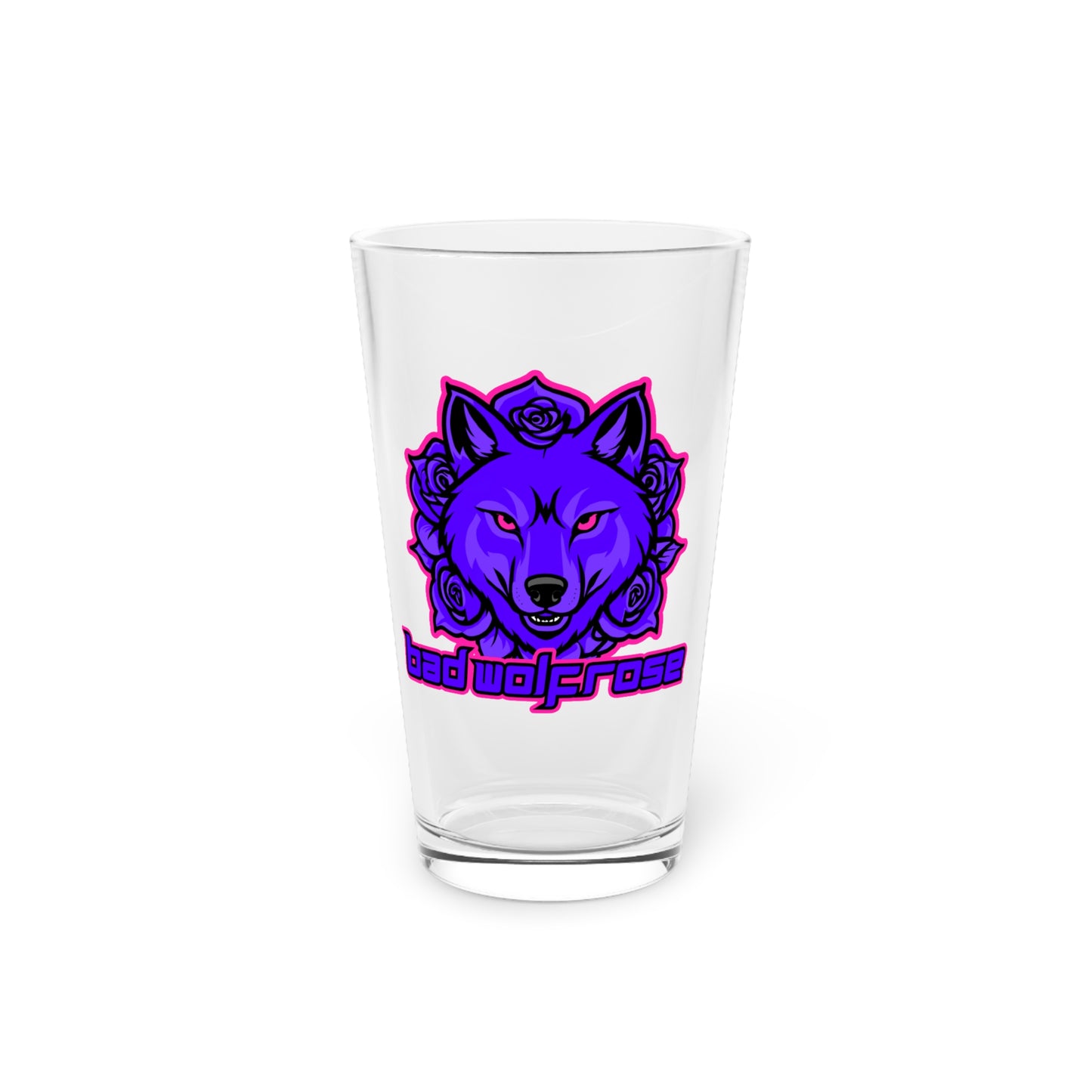 BadWolfRose Classic Pint Glass, 16oz