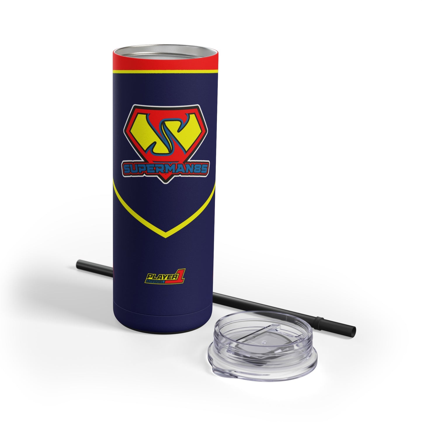 Superman85 Skinny Matte Tumbler, 20oz