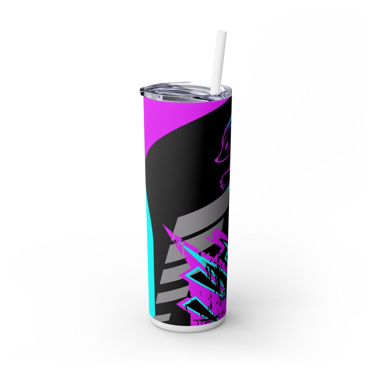 Kraven Quills Skinny Tumbler with Straw, 20oz