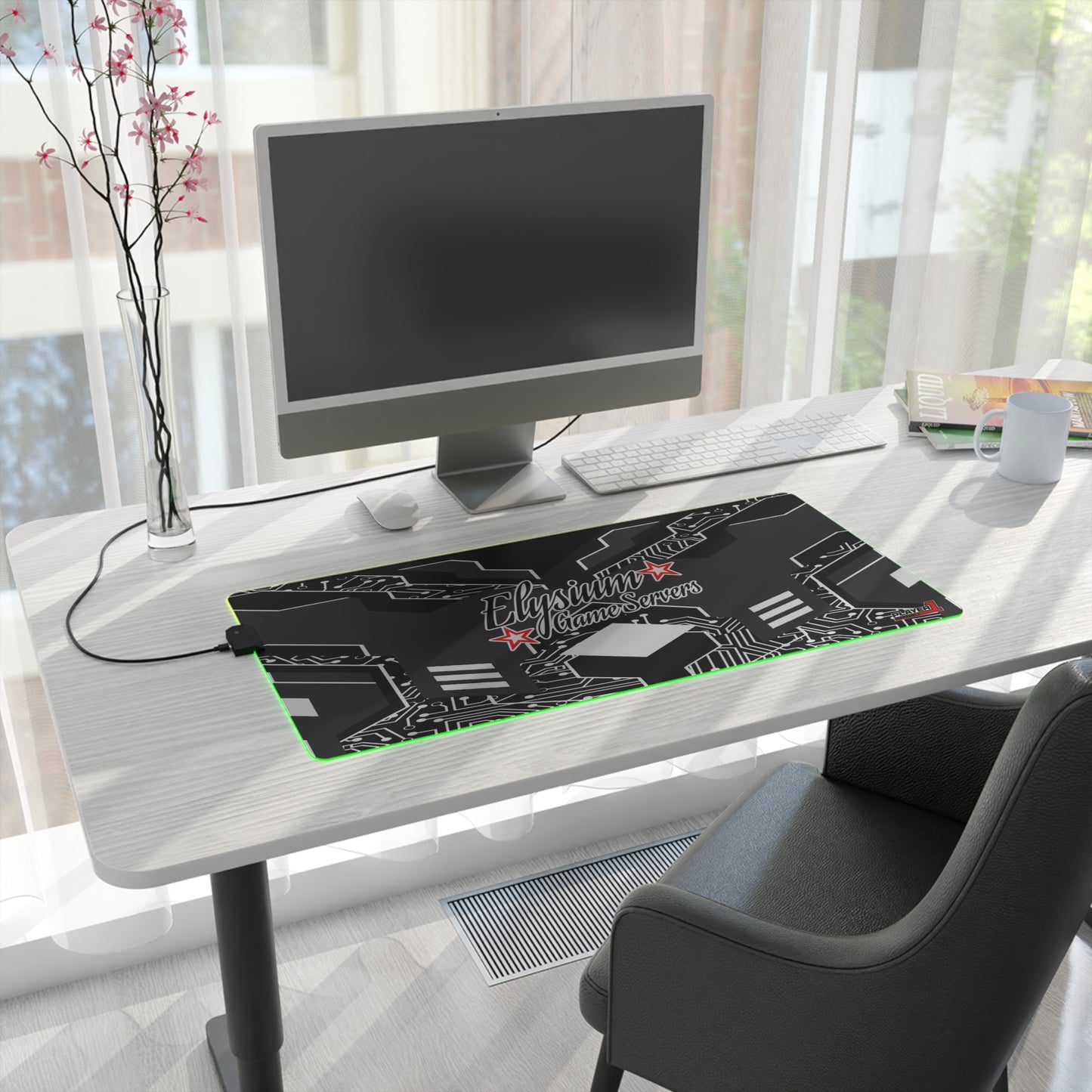 Elysium Game Servers LED Gaming Mouse Pad