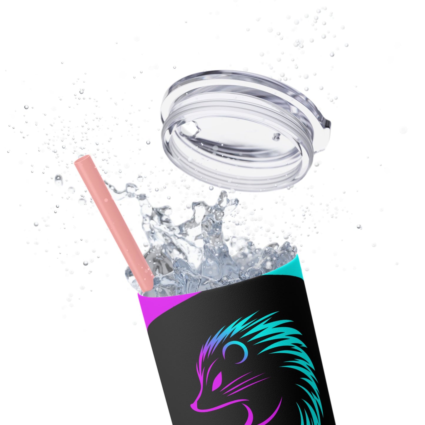 Kraven Quills Skinny Tumbler with Straw, 20oz