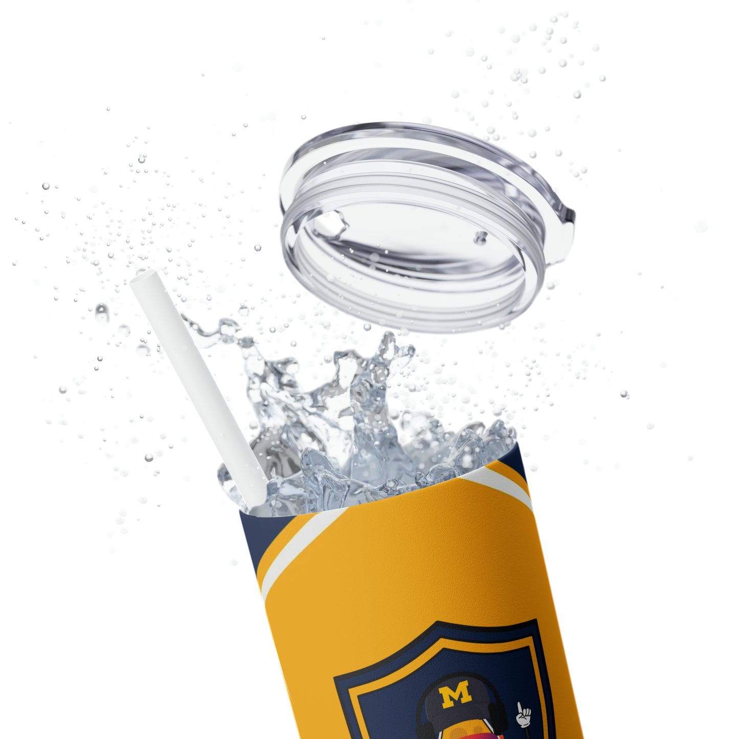 ILikeCheese3434 Skinny Tumbler with Straw, 20oz