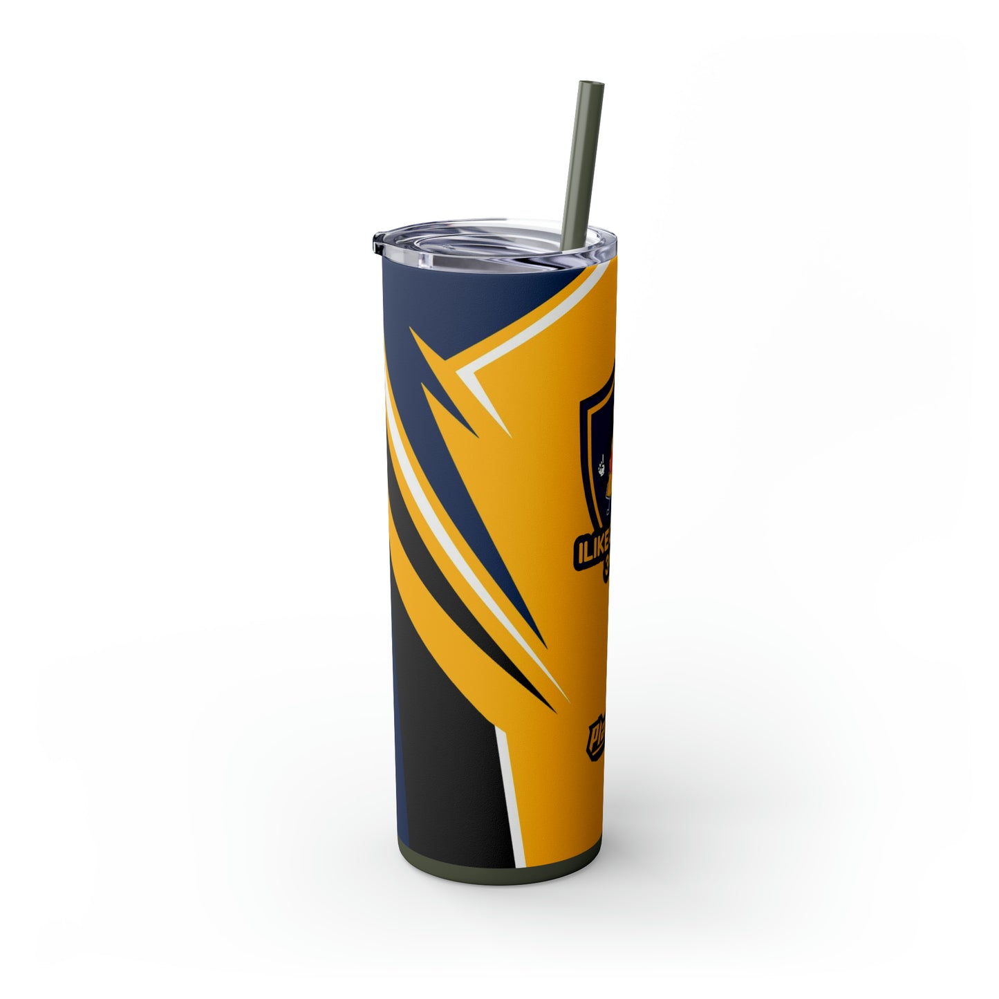 ILikeCheese3434 Skinny Tumbler with Straw, 20oz