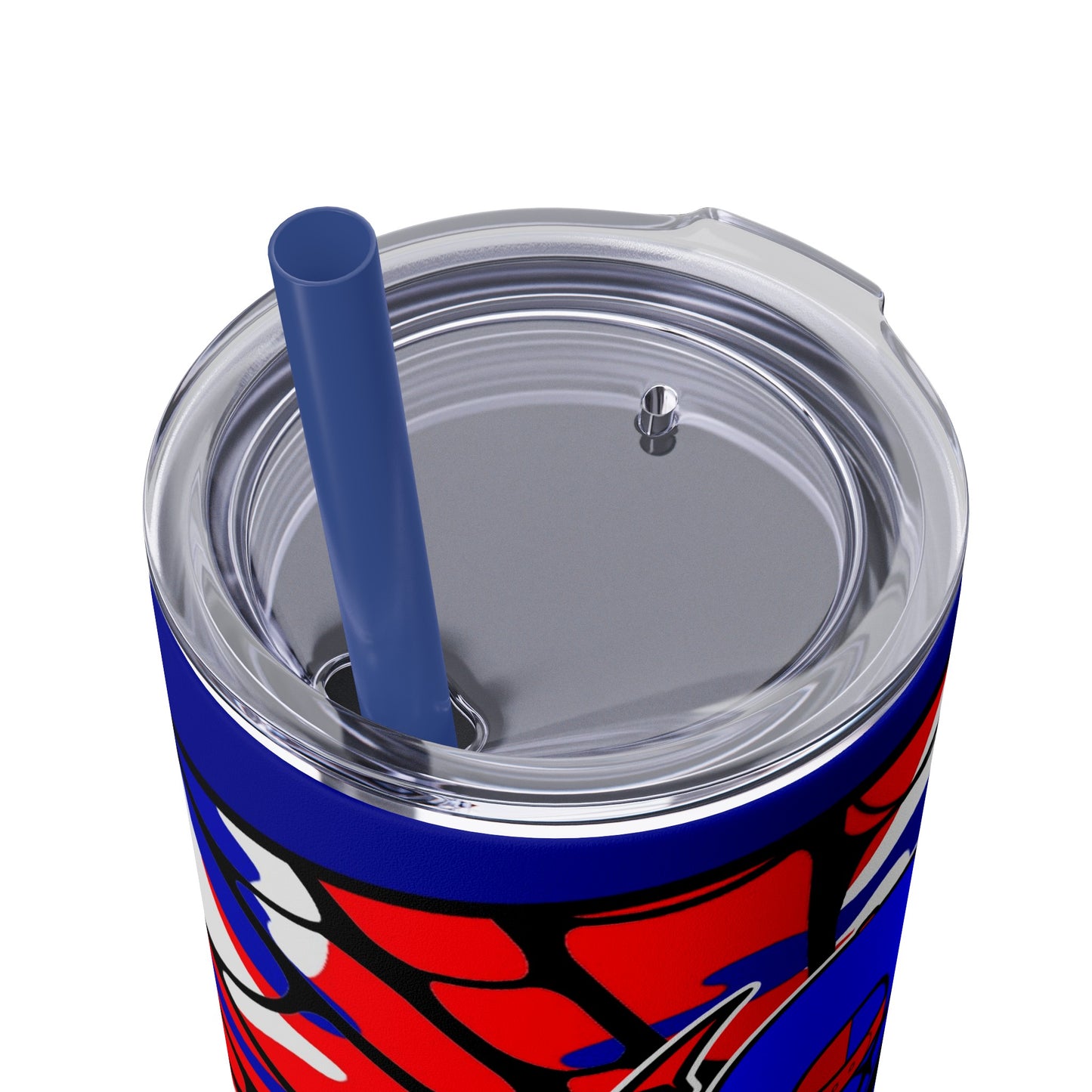 Spiderman8888 Skinny Tumbler with Straw, 20oz