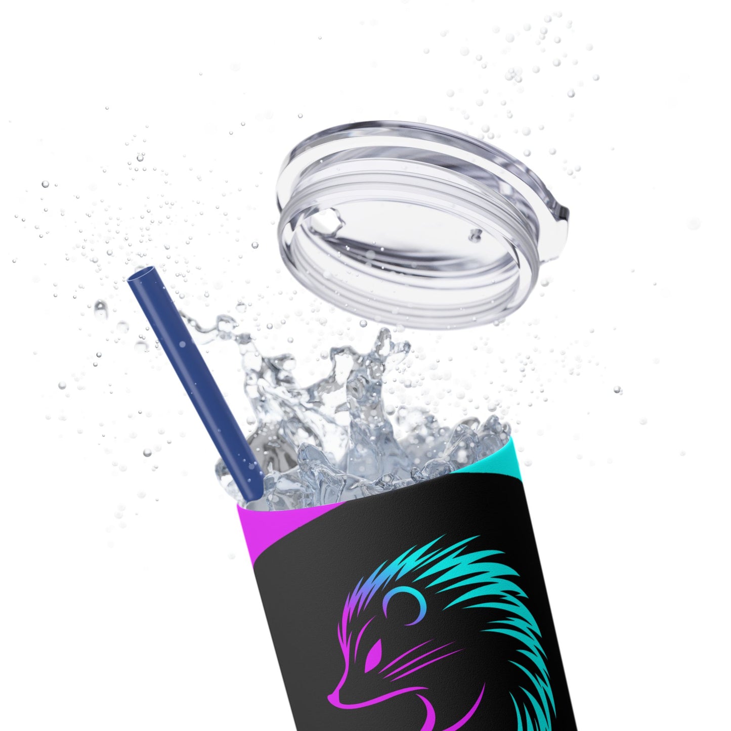 Kraven Quills Skinny Tumbler with Straw, 20oz
