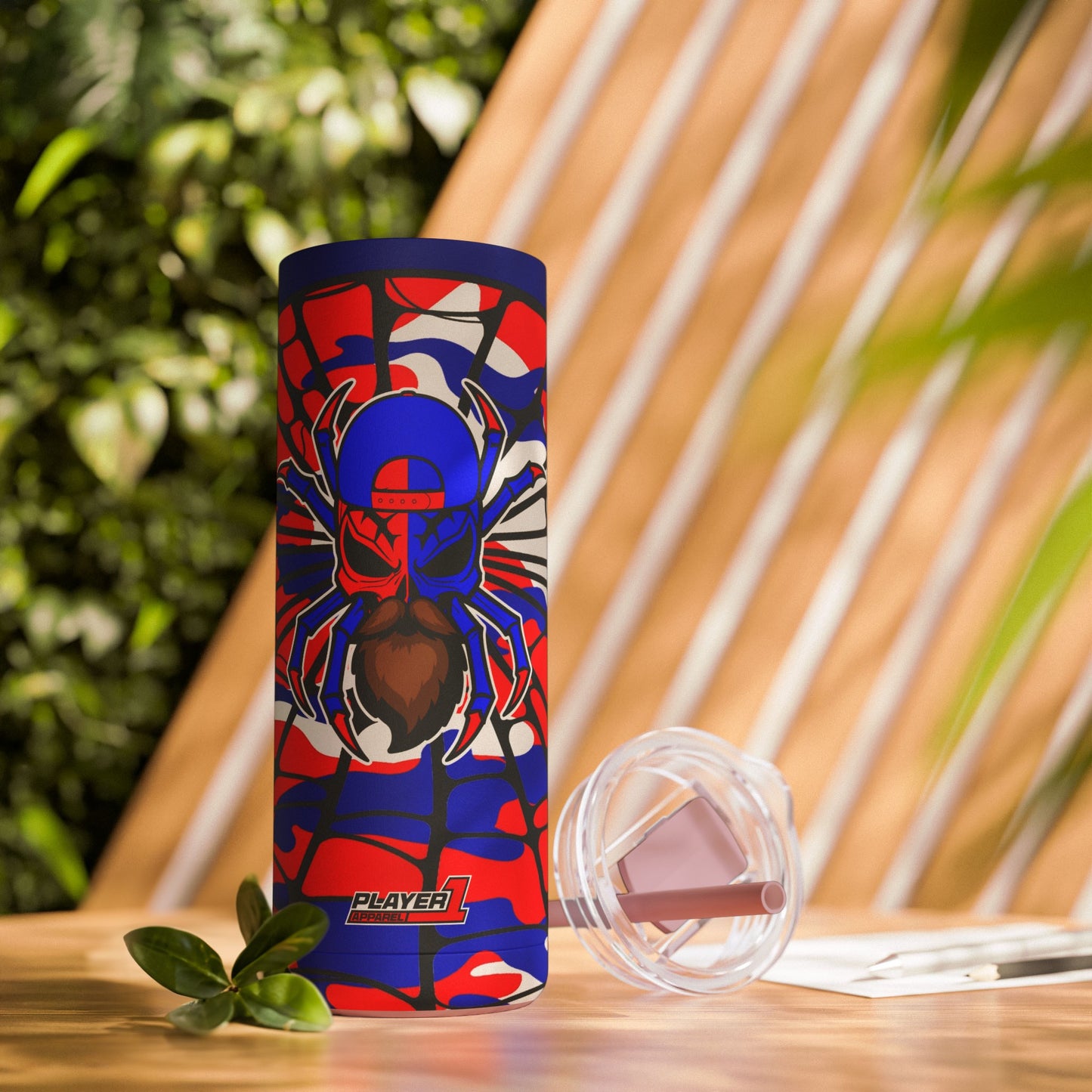 Spiderman8888 Skinny Matte Tumbler, 20oz