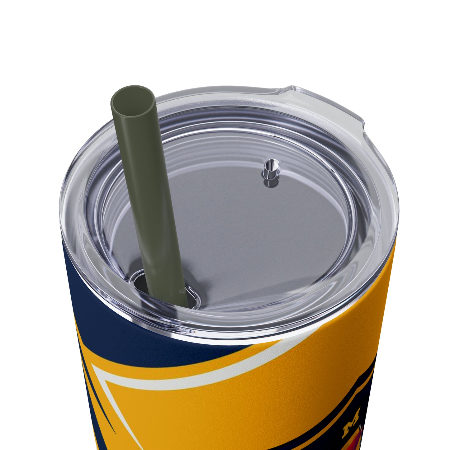 ILikeCheese3434 Skinny Tumbler with Straw, 20oz