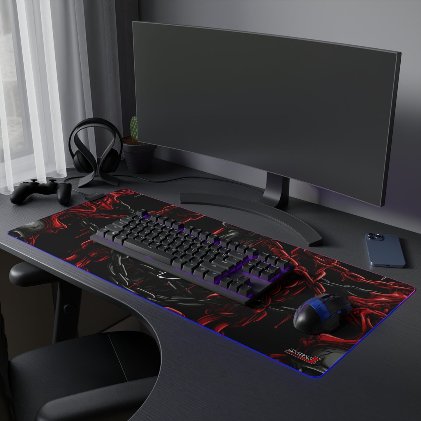 DevilWolf LED Gaming Mouse Pad