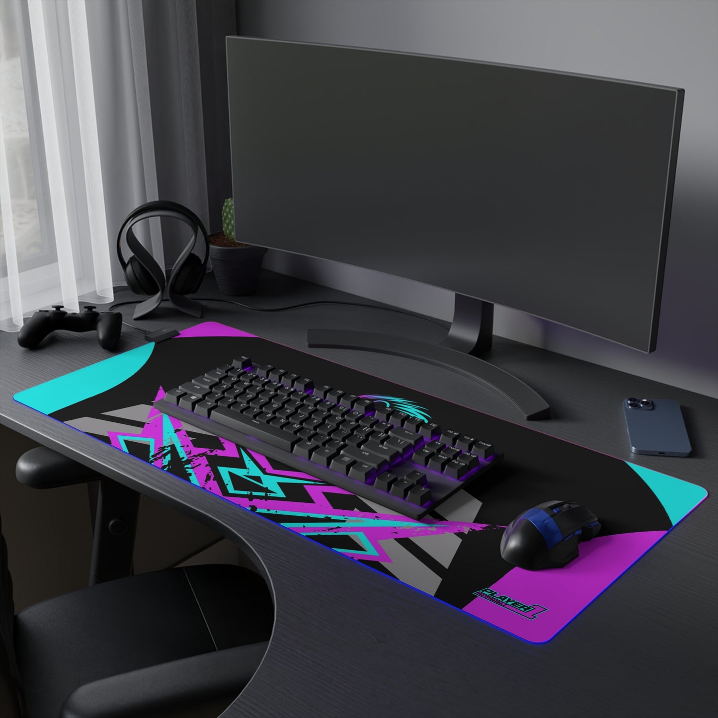 Kraven Quills LED Gaming Mouse Pad