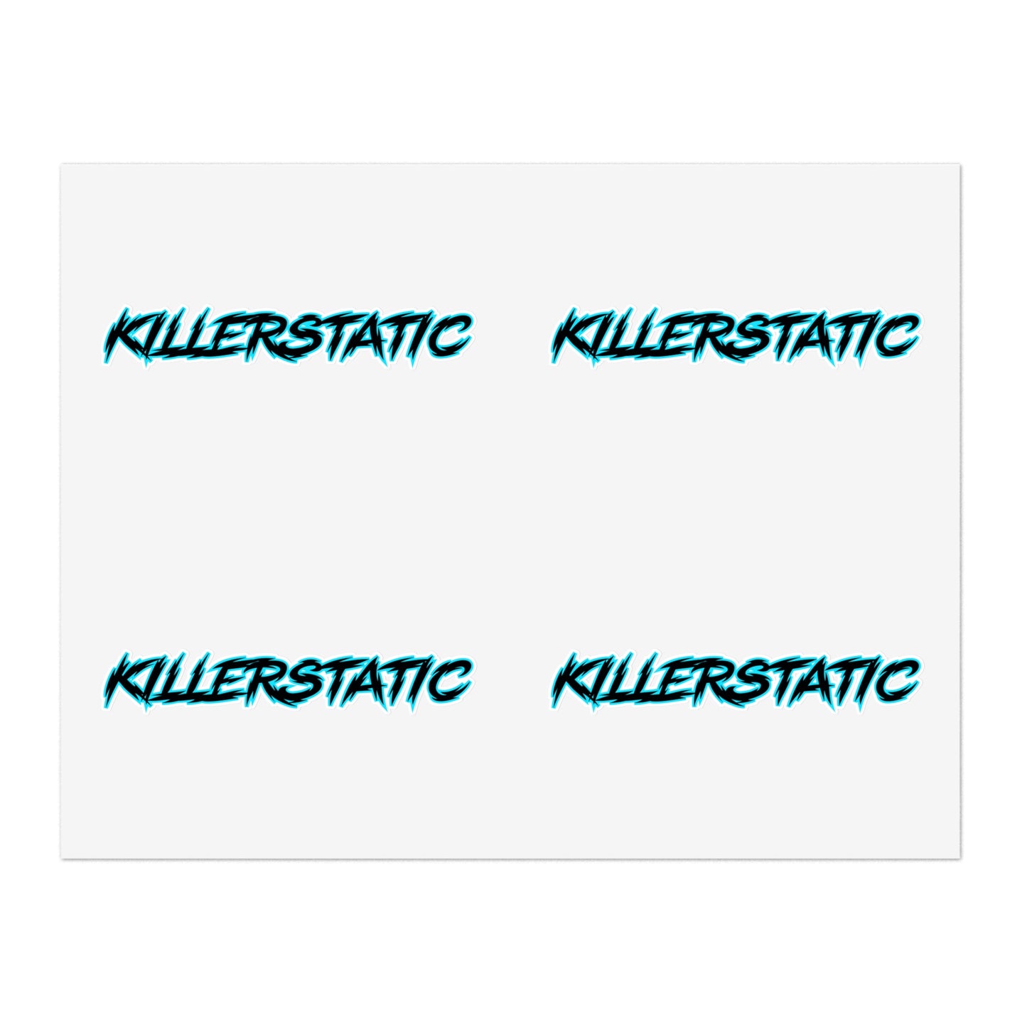 KillerStatic Text Logo Sticker Sheets