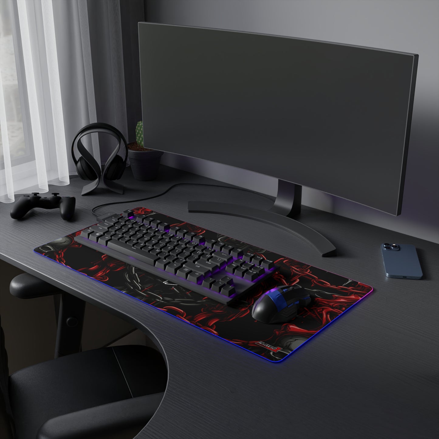 DevilWolf LED Gaming Mouse Pad