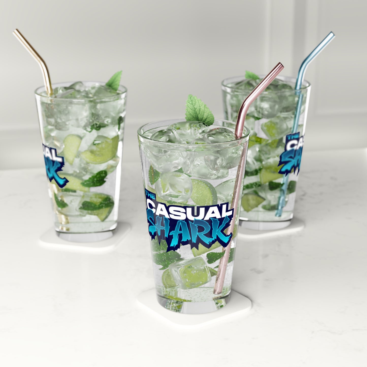 Casual Shark Glass, 16oz