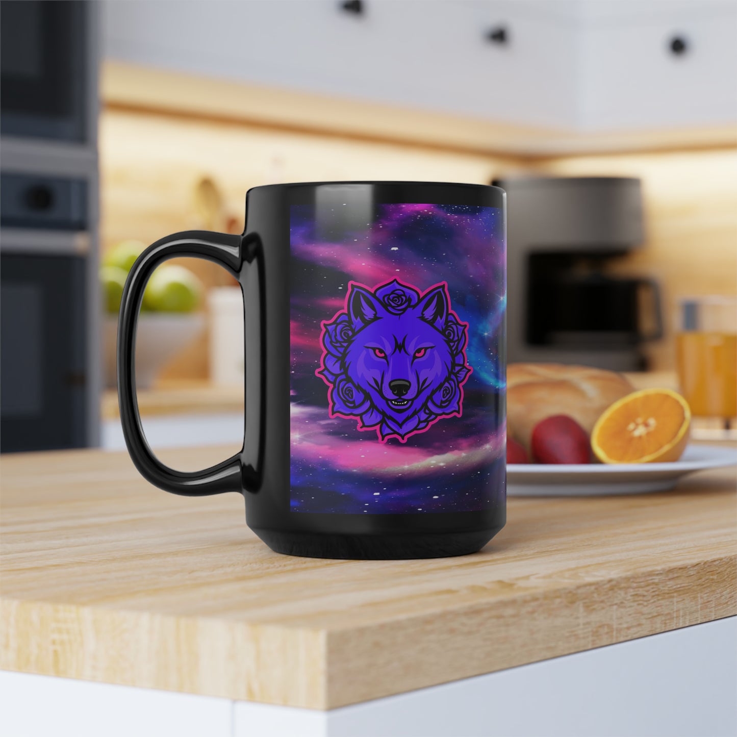 BadWolfRose Space Black Mug, 15oz
