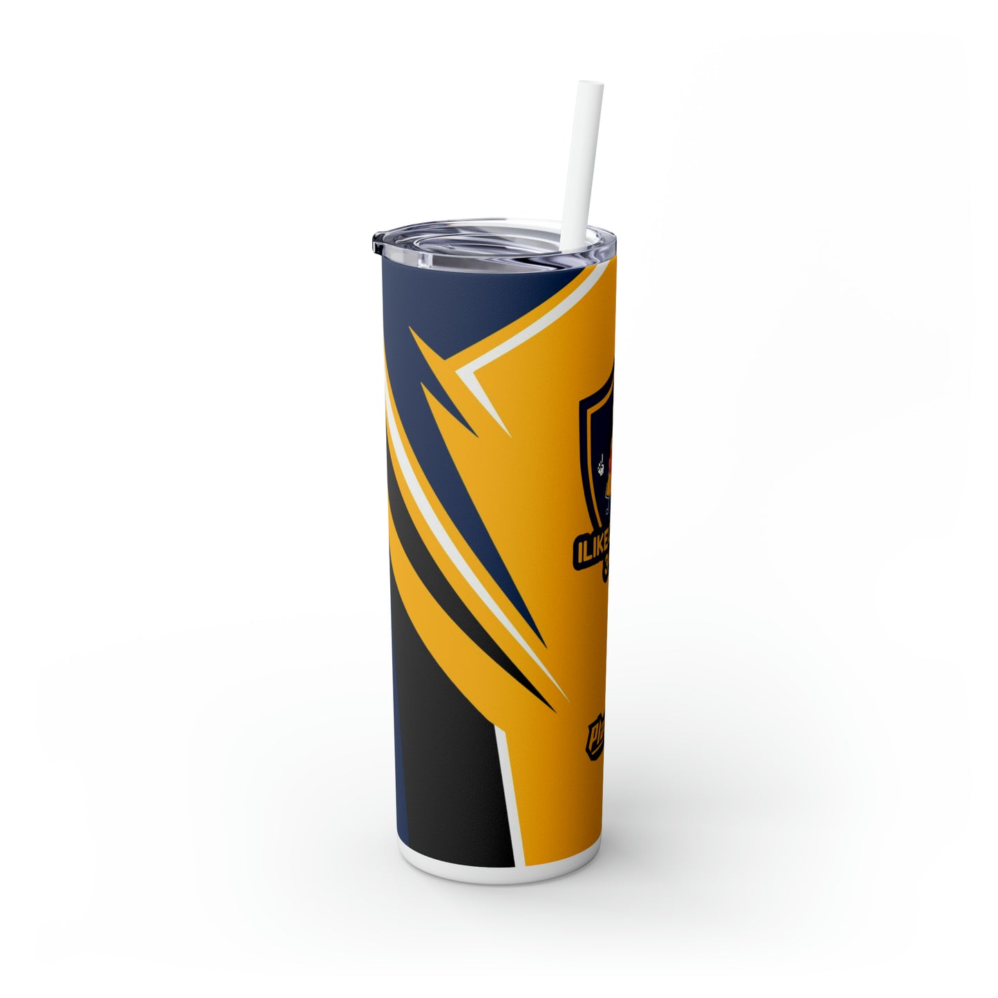 ILikeCheese3434 Skinny Tumbler with Straw, 20oz