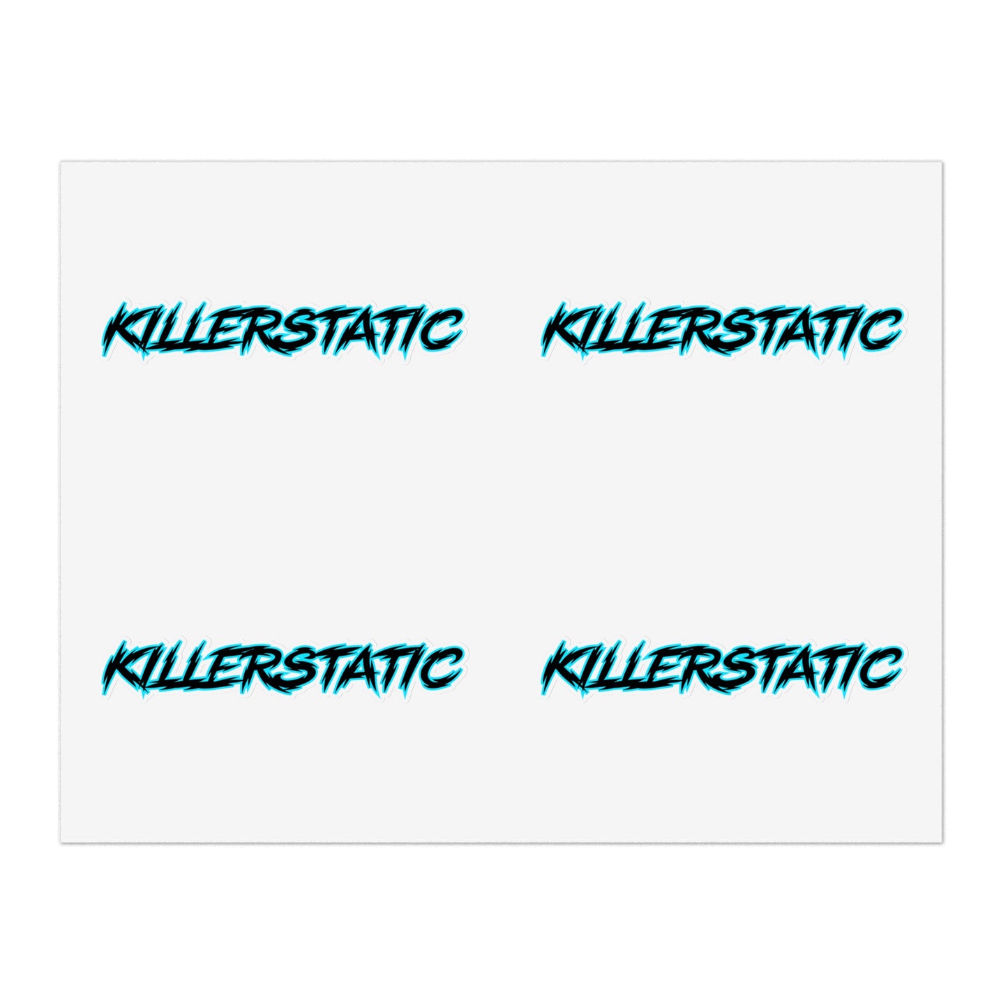 KillerStatic Text Logo Sticker Sheets