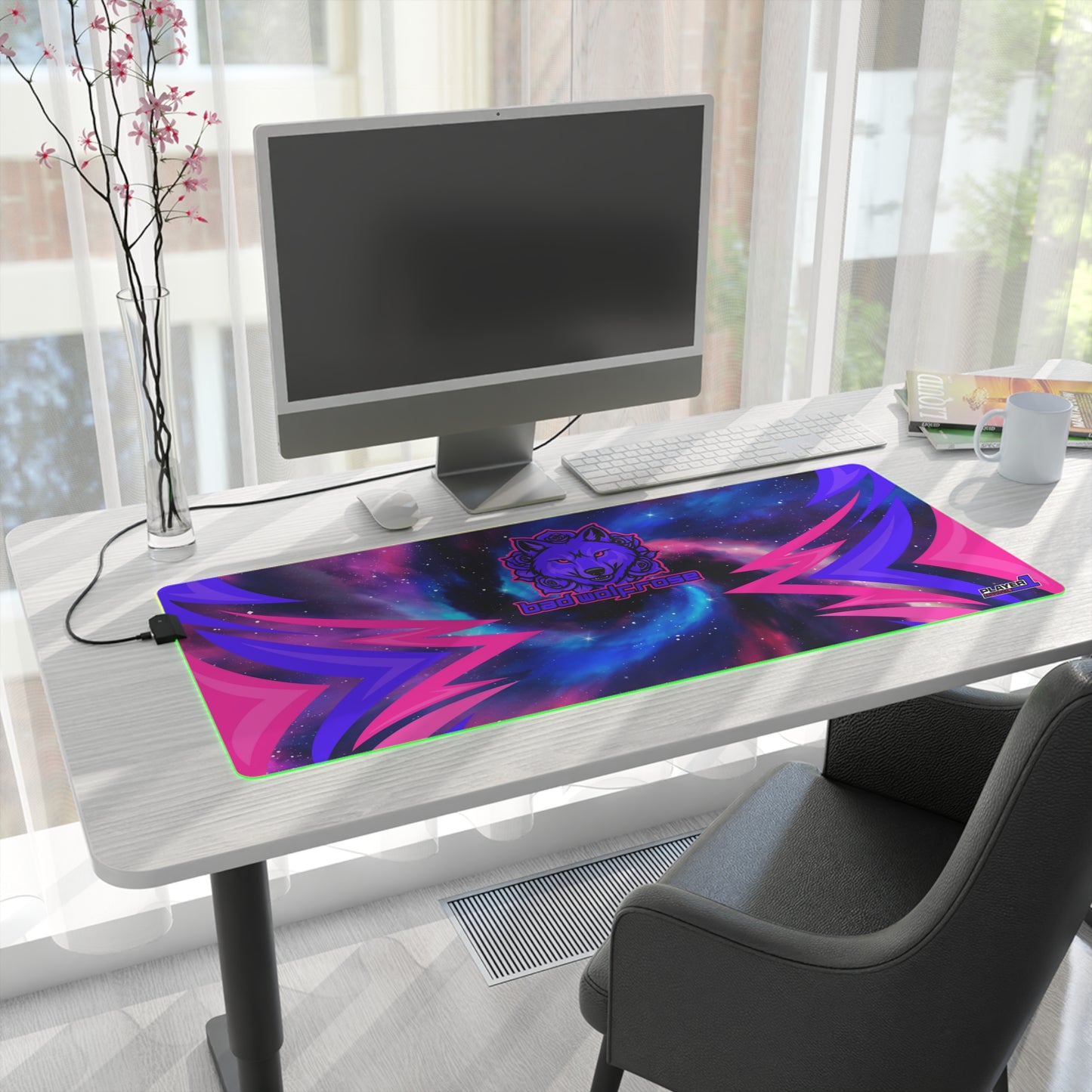 BadWolfRose LED Gaming Mouse Pad