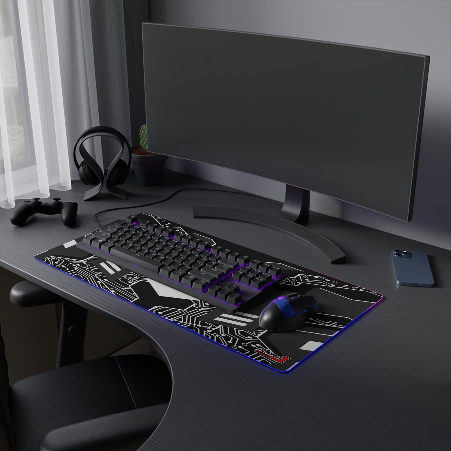 Elysium Game Servers LED Gaming Mouse Pad