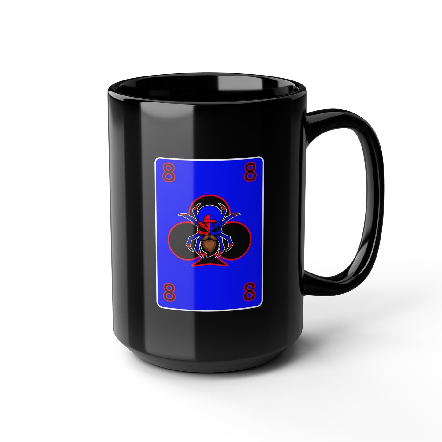 Spiderman8888 Club8888 Card Black Mug, 15oz