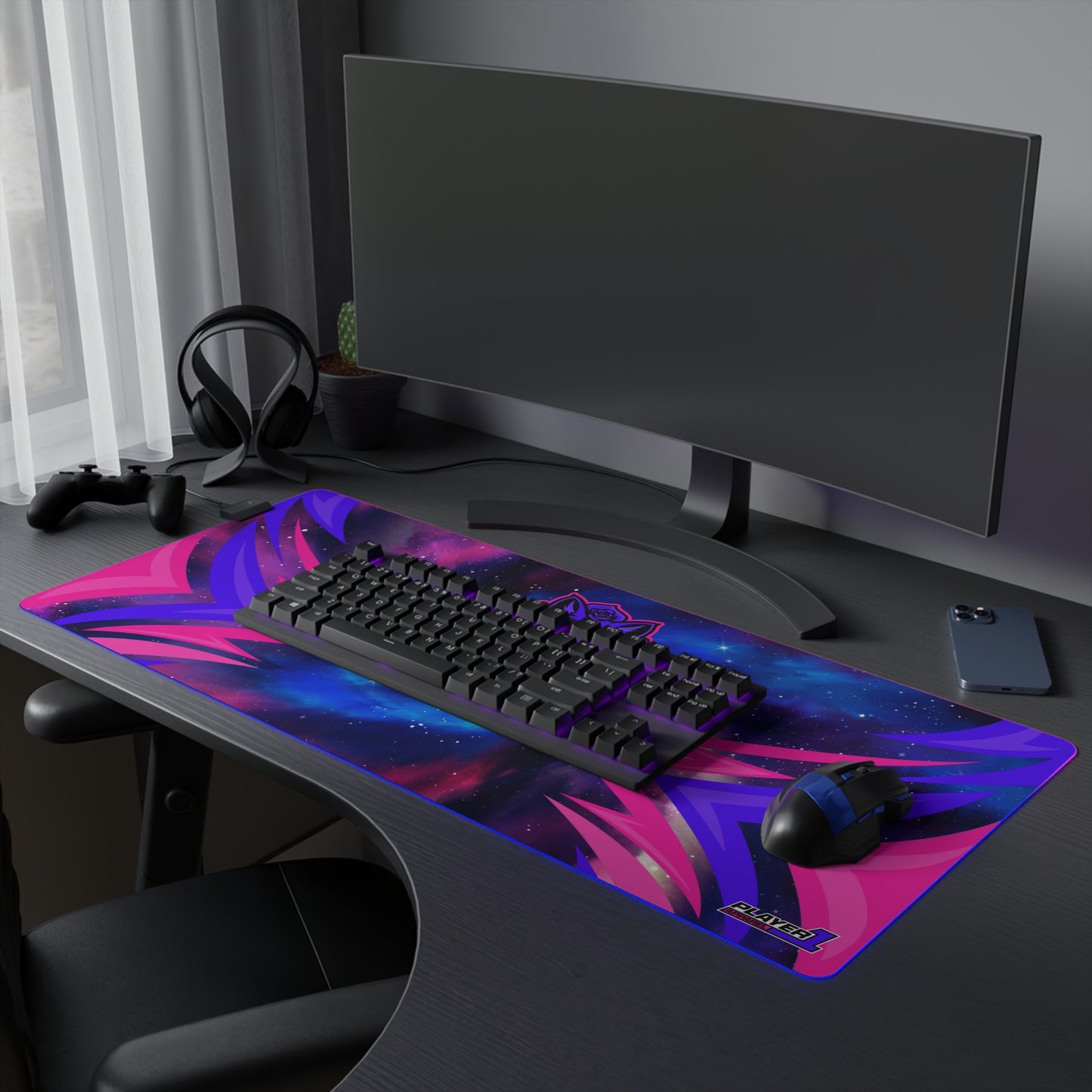 BadWolfRose LED Gaming Mouse Pad