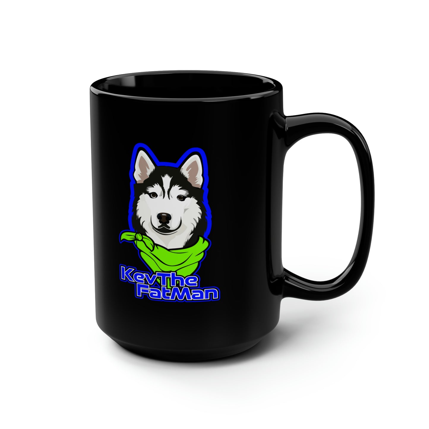 KevTheFatMan Black Mug, 15oz