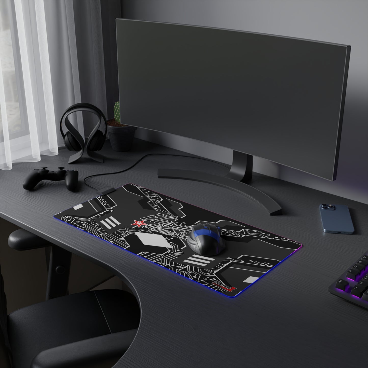 Elysium Game Servers LED Gaming Mouse Pad