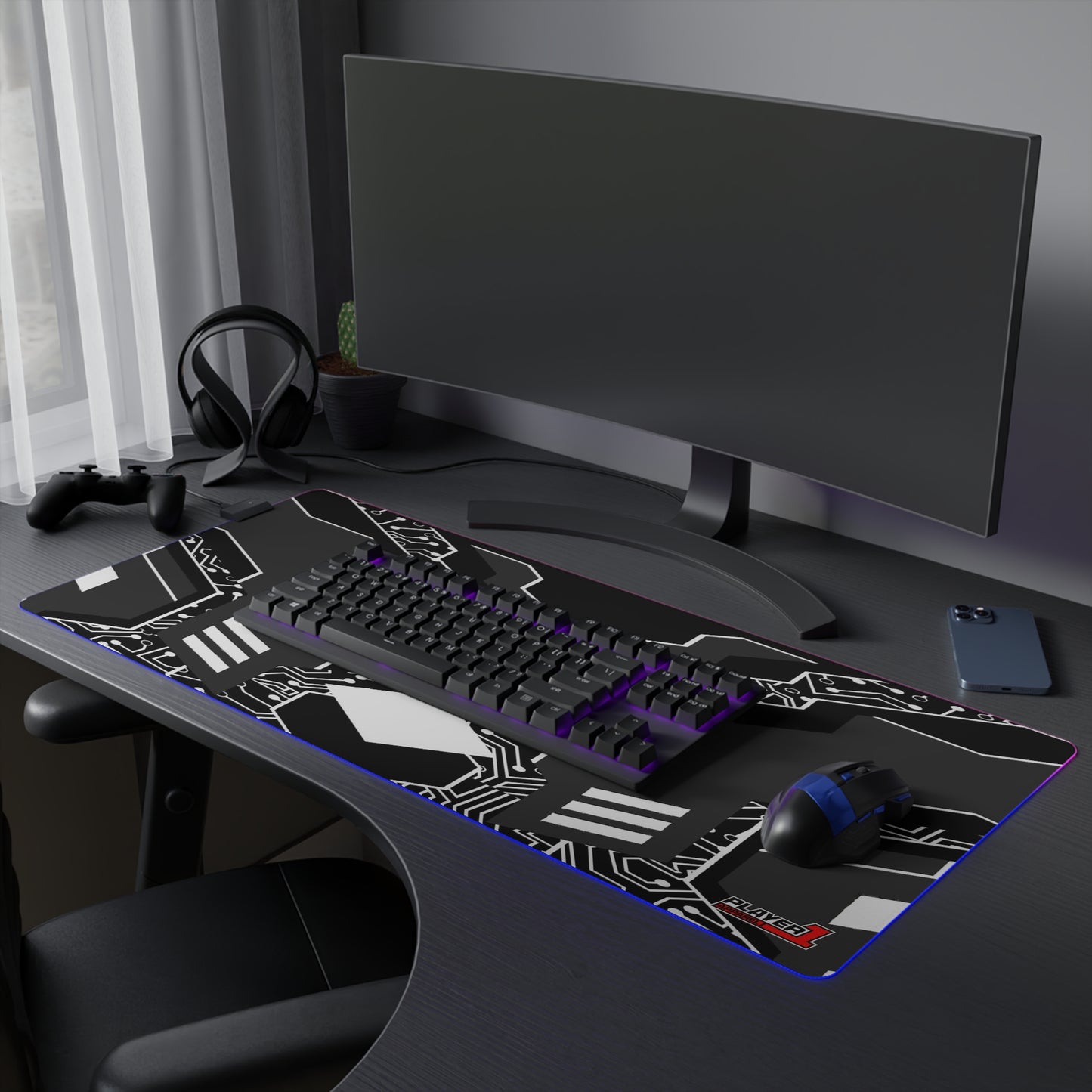 Elysium Game Servers LED Gaming Mouse Pad
