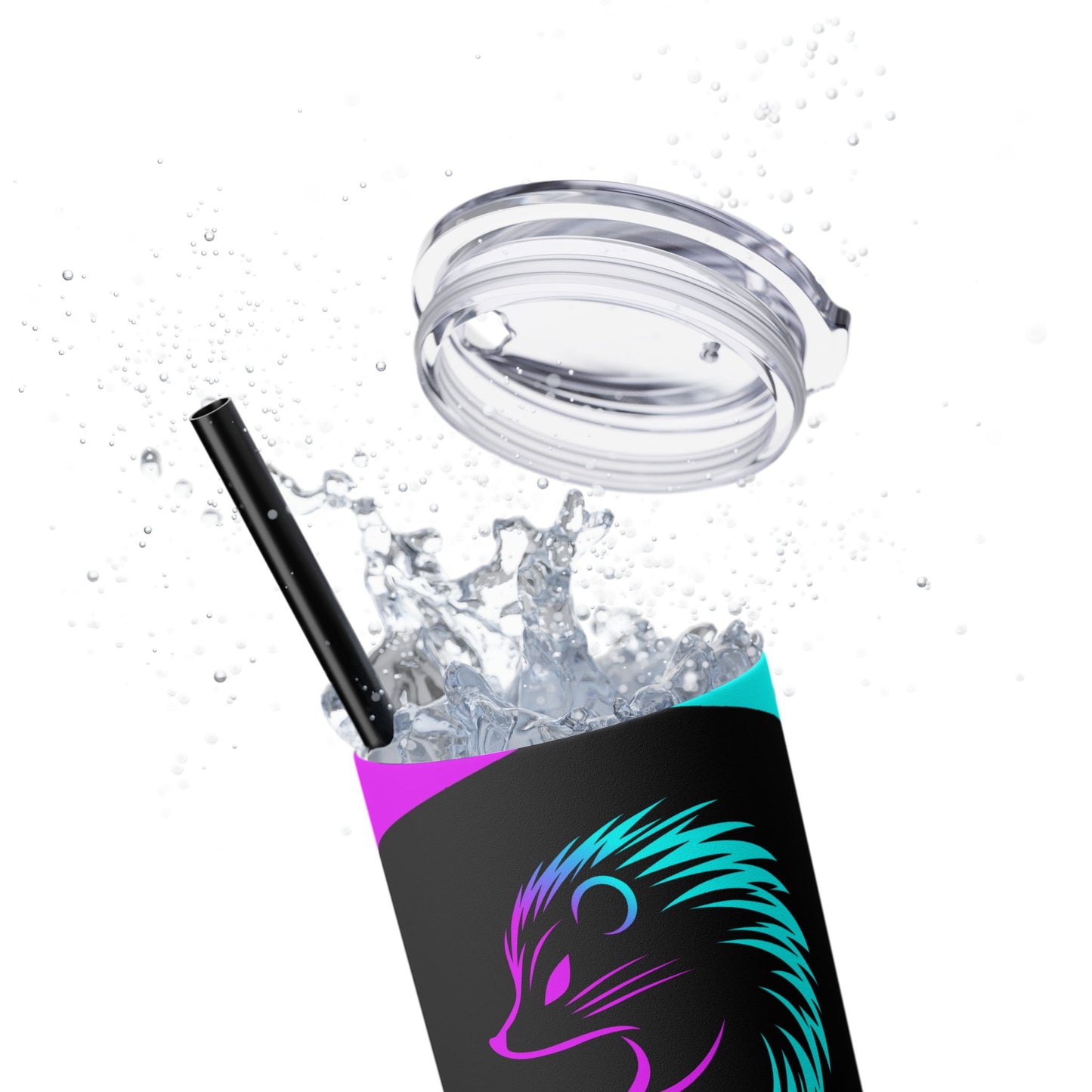 Kraven Quills Skinny Tumbler with Straw, 20oz